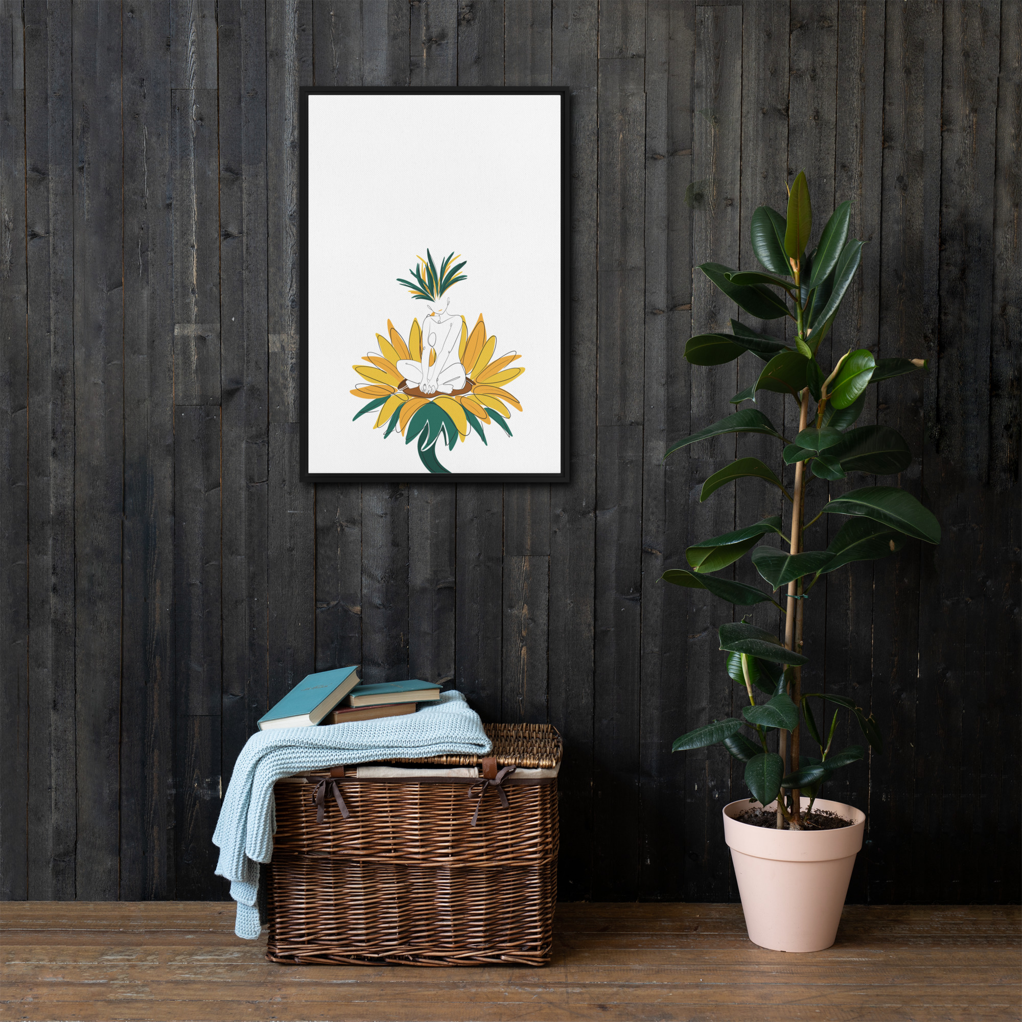 Corps Tournesol Toile encadrée - Image 12