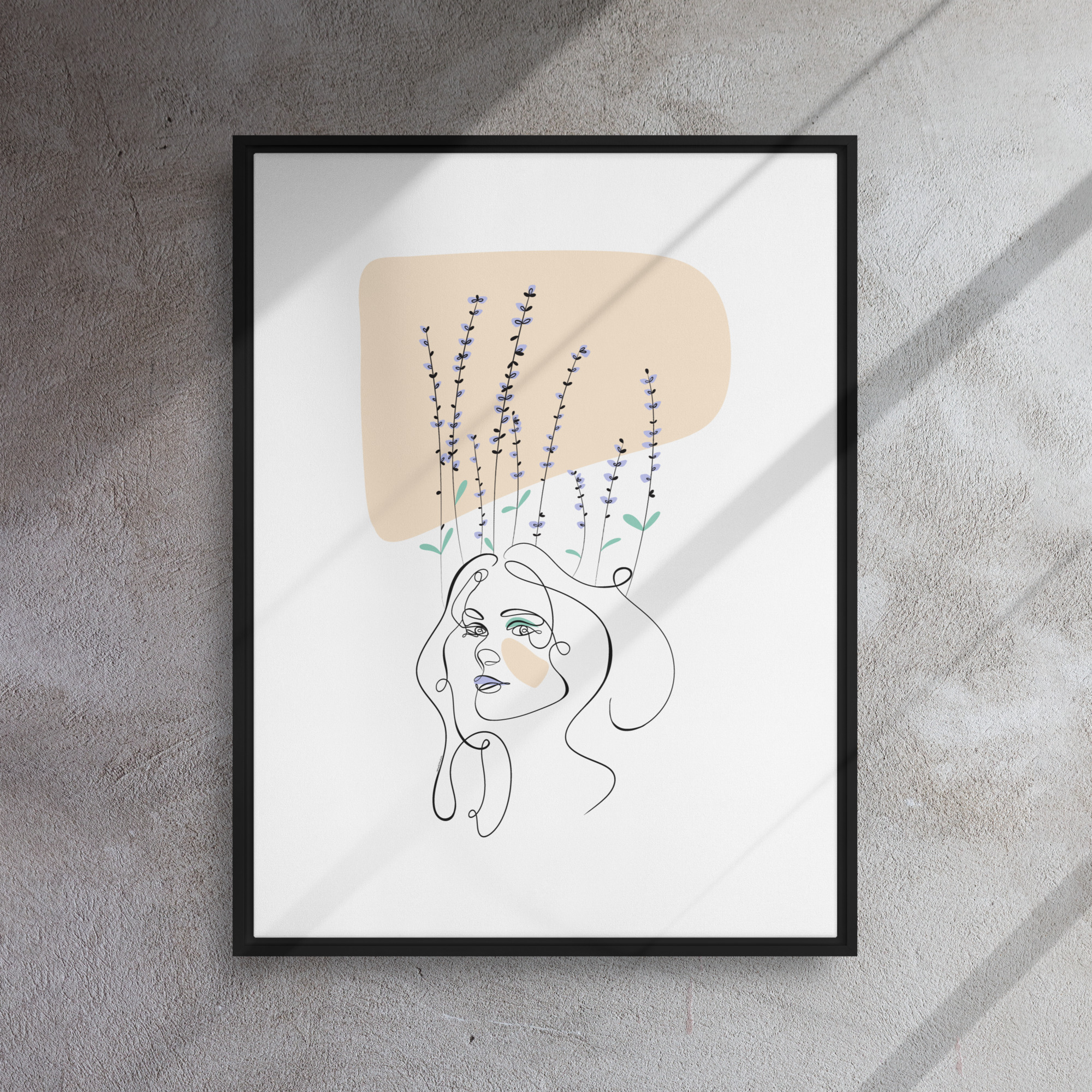 Femme Lavande Toile encadrée - Image 12