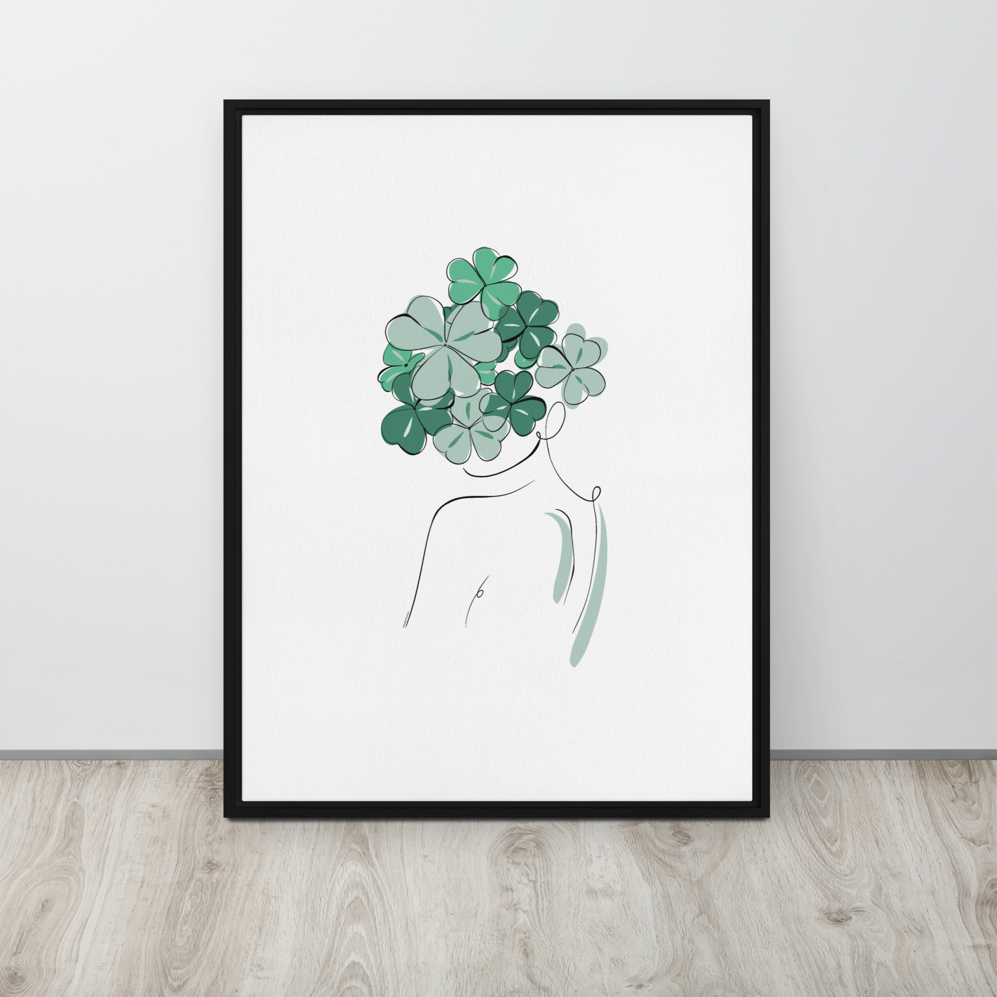 Femme Trèfle Toile encadrée - Image 10