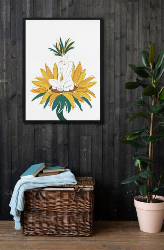 Corps Tournesol Toile encadrée