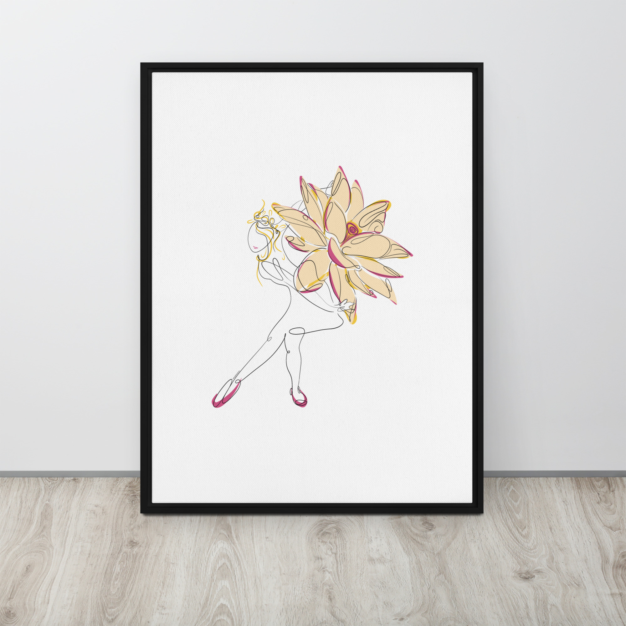 Danseuse Lotus Toile encadrée - Image 12