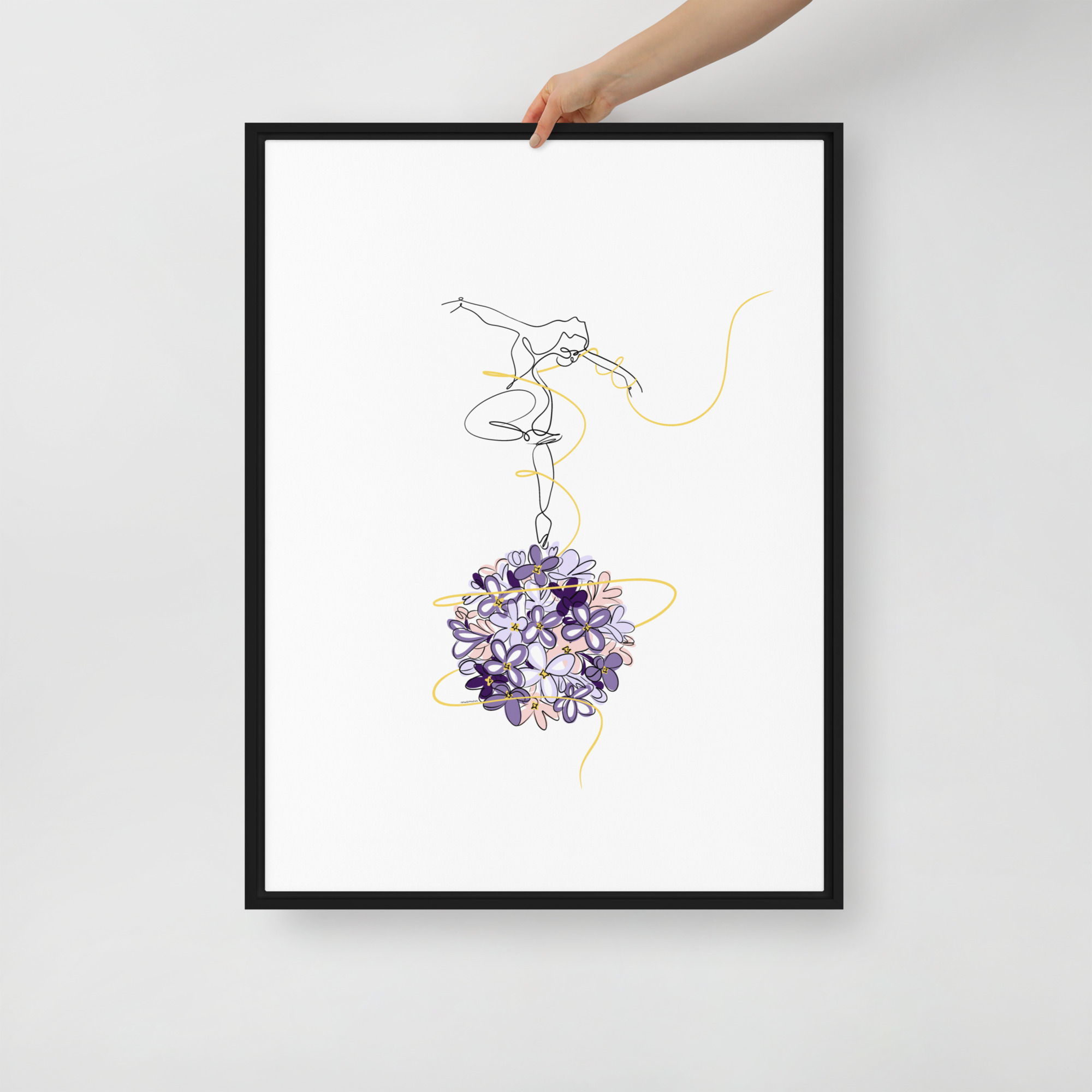 Danseuse Lilas Toile encadrée - Image 10