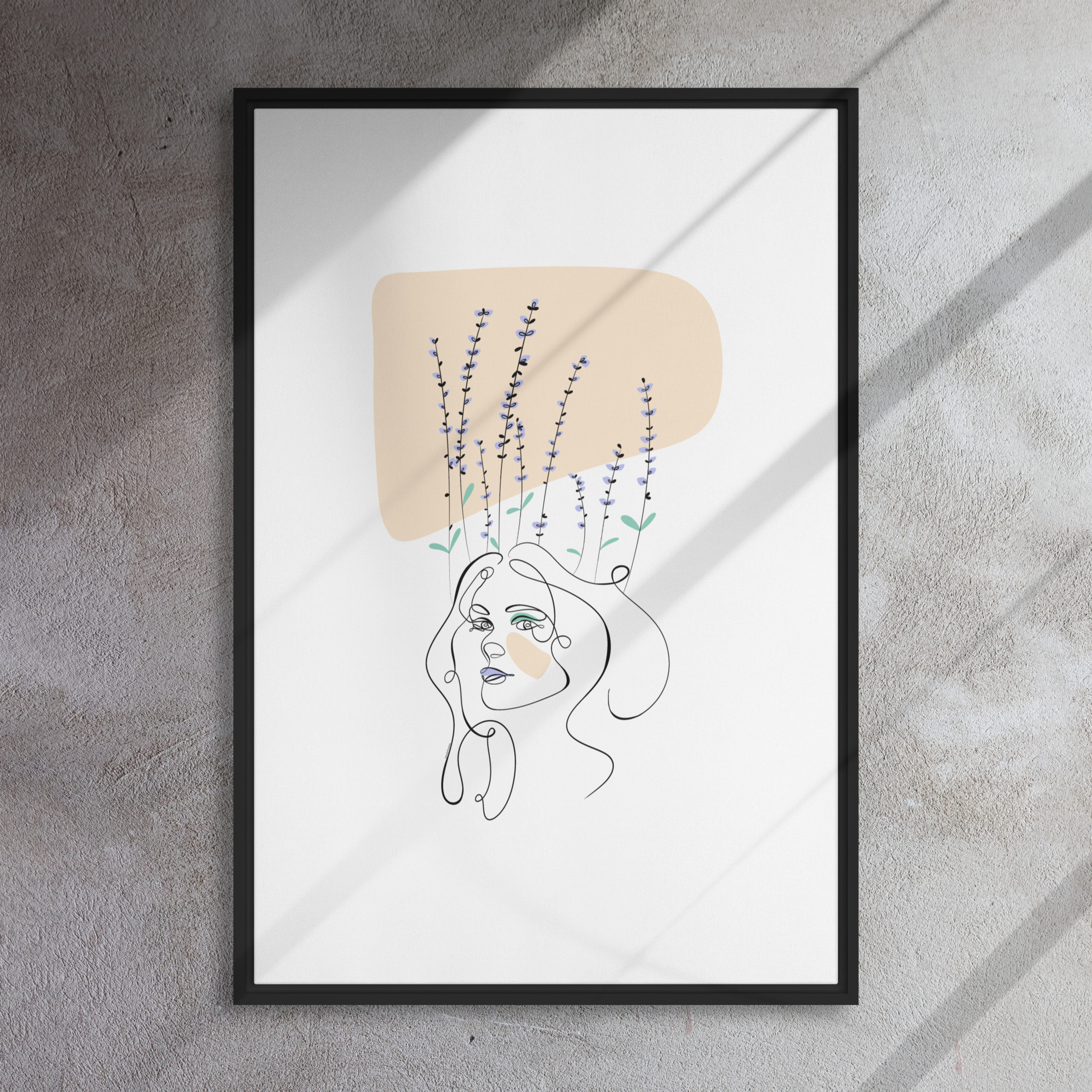 Femme Lavande Toile encadrée - Image 13