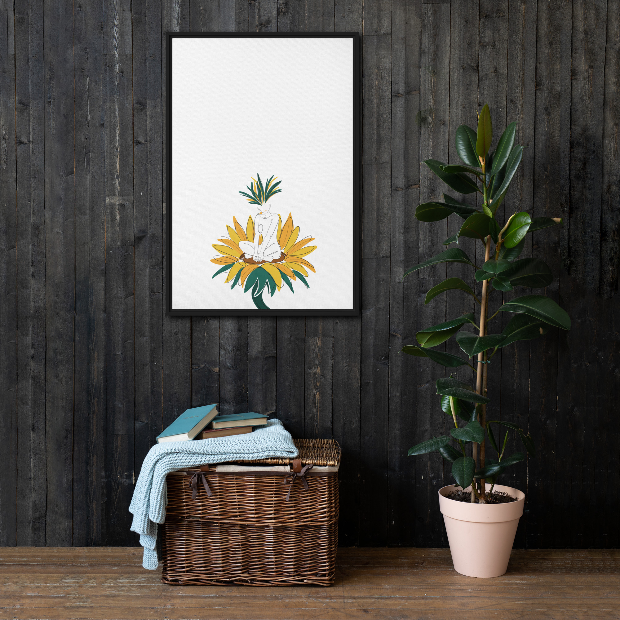 Corps Tournesol Toile encadrée - Image 13