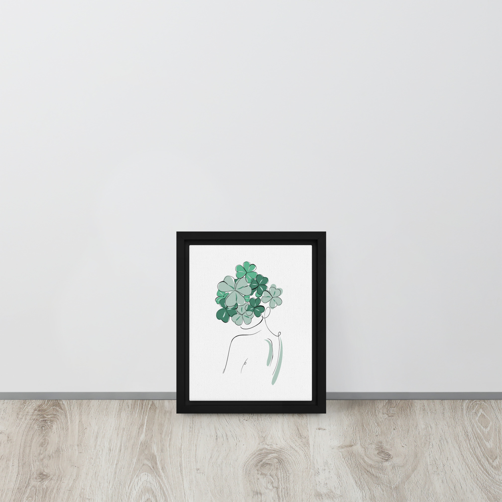 Femme Trèfle Toile encadrée - Image 2