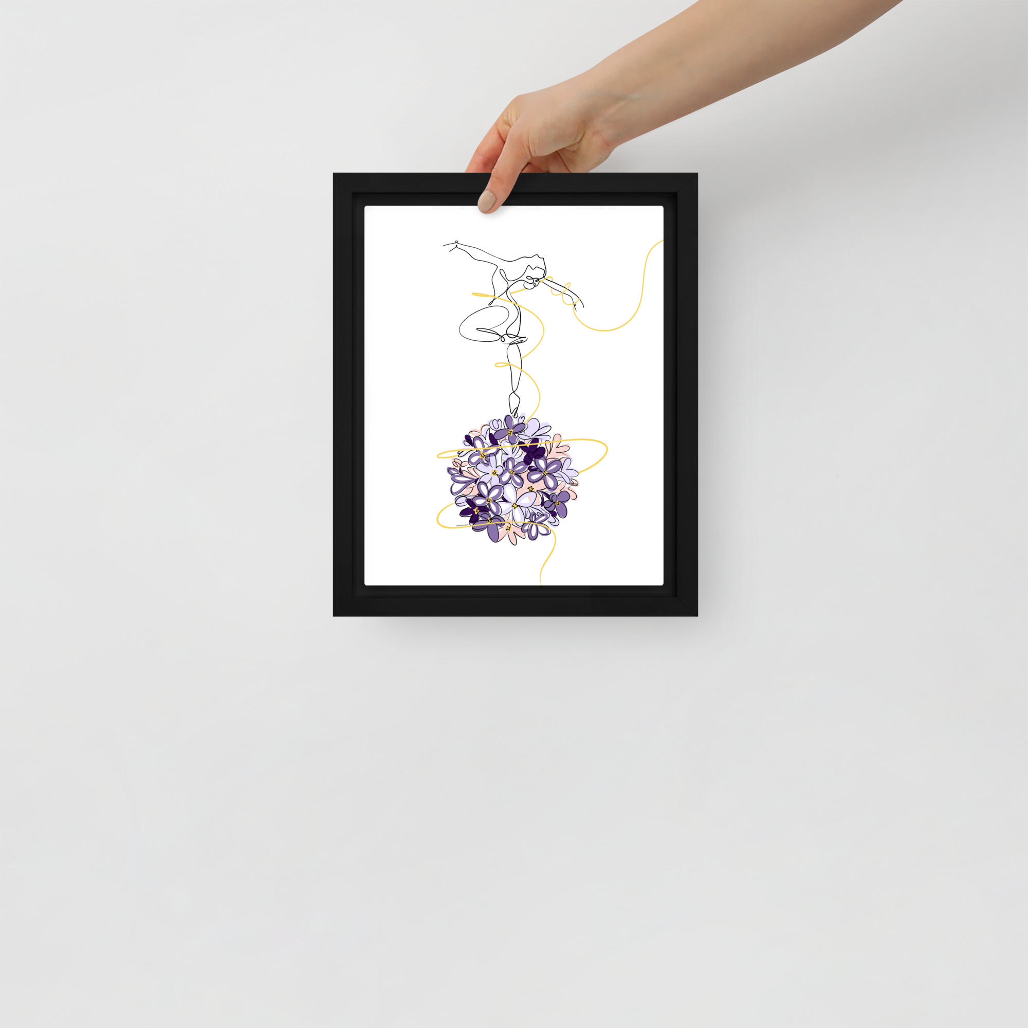 Danseuse Lilas Toile encadrée - Image 2