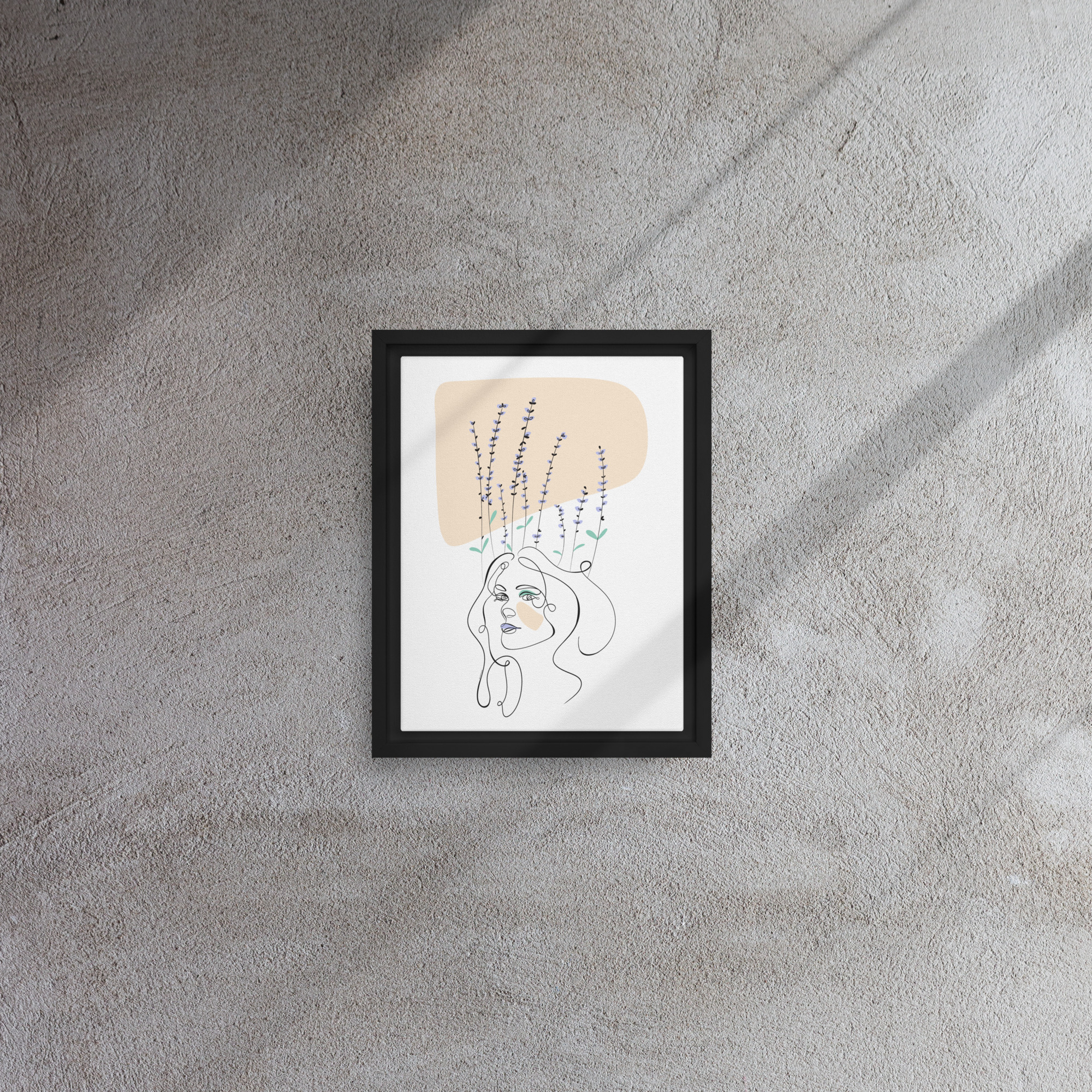 Femme Lavande Toile encadrée - Image 3