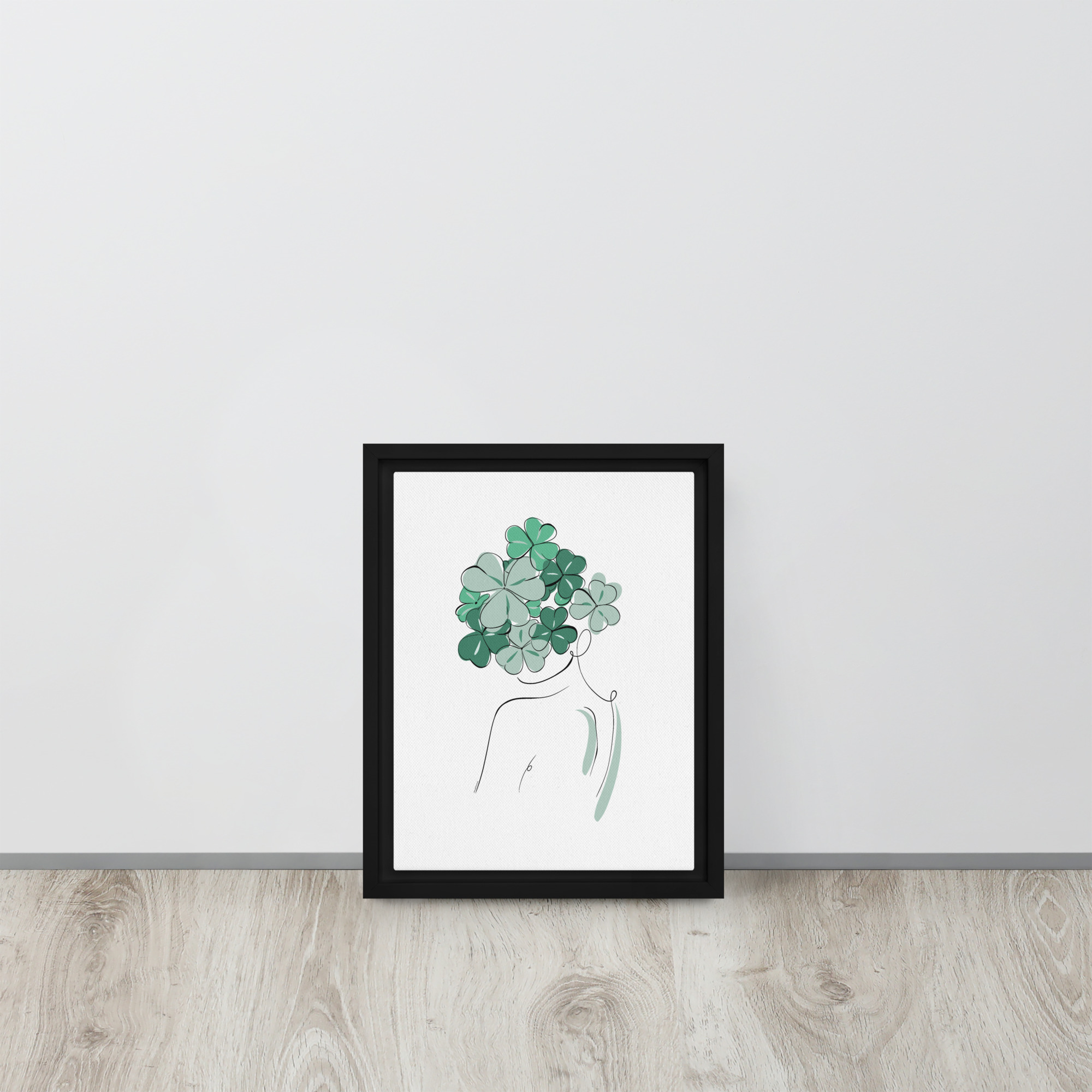 Femme Trèfle Toile encadrée - Image 3