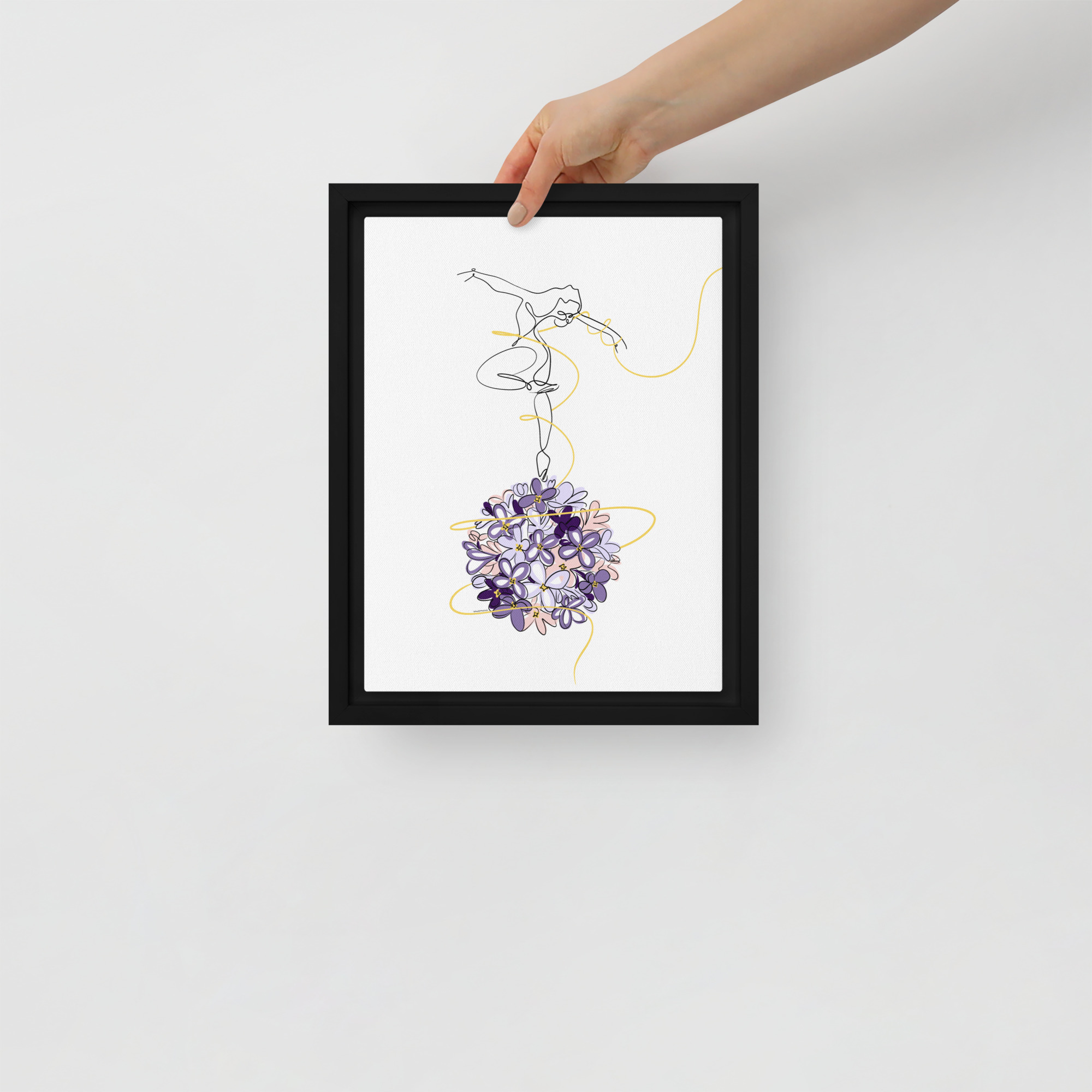 Danseuse Lilas Toile encadrée - Image 3