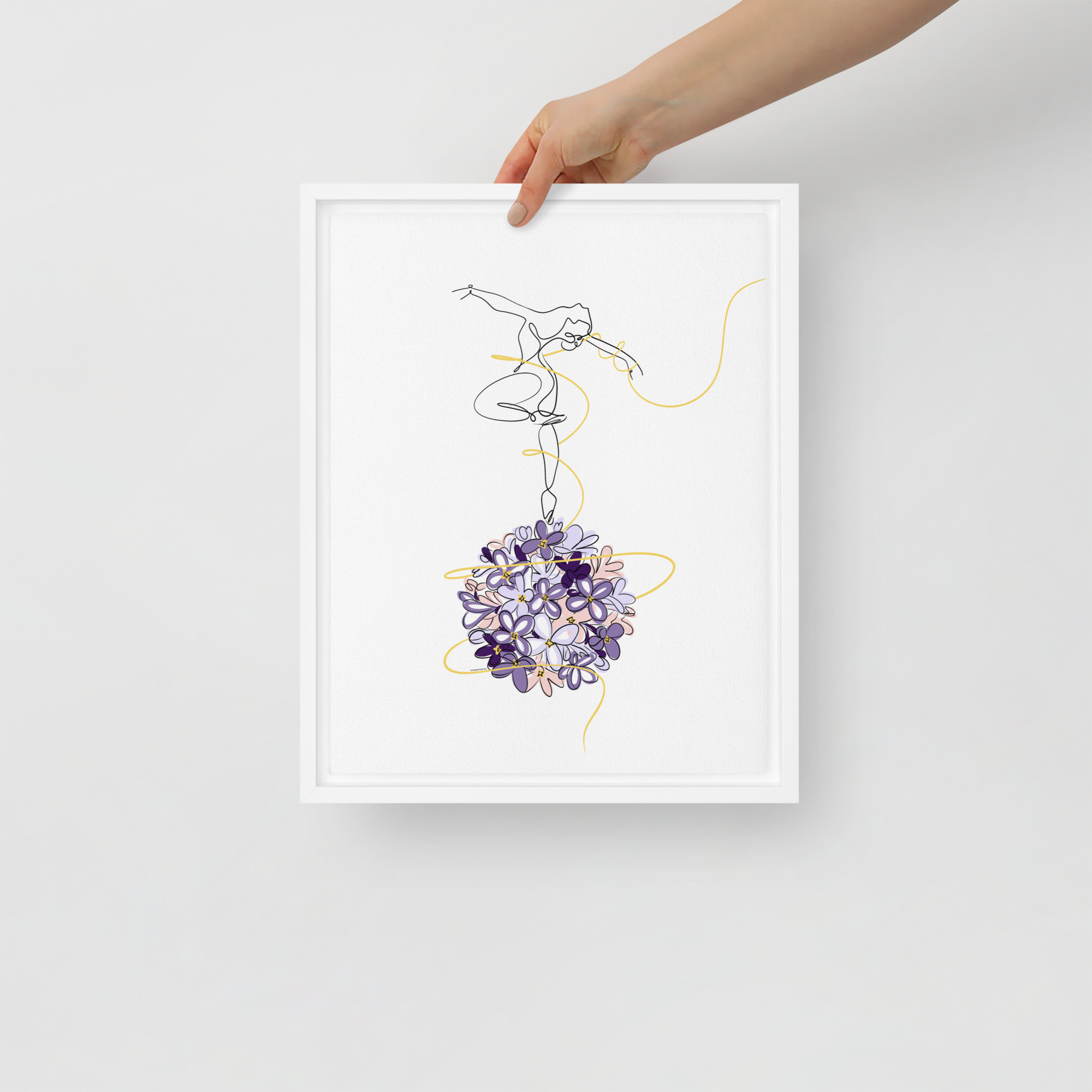 Danseuse Lilas Toile encadrée - Image 13