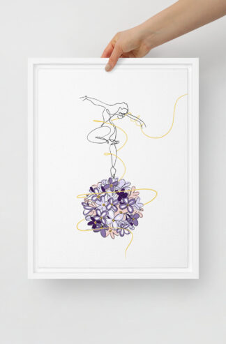 Danseuse Lilas Toile encadrée