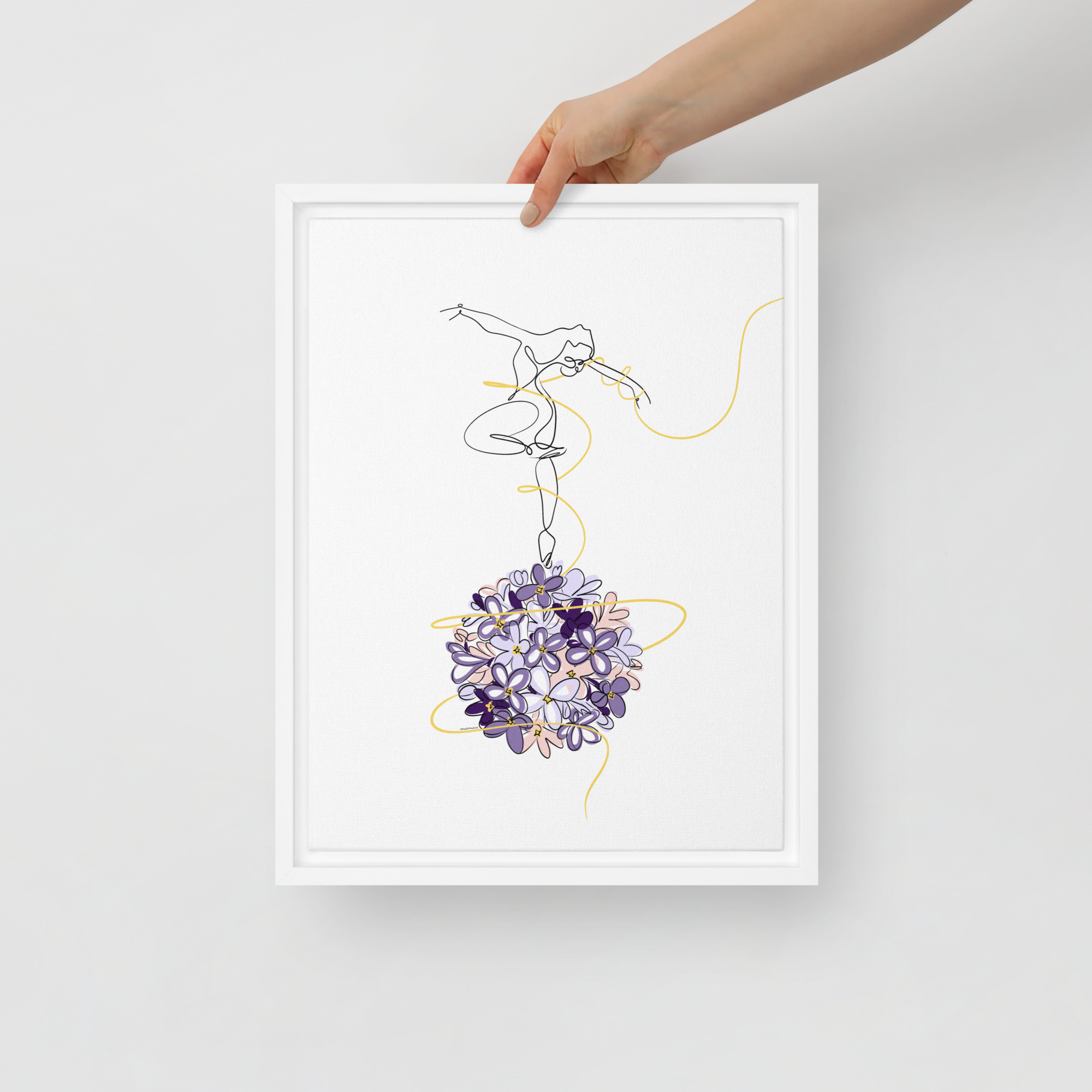 Danseuse Lilas Toile encadrée