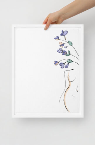 Corps Fleuri Toile encadrée