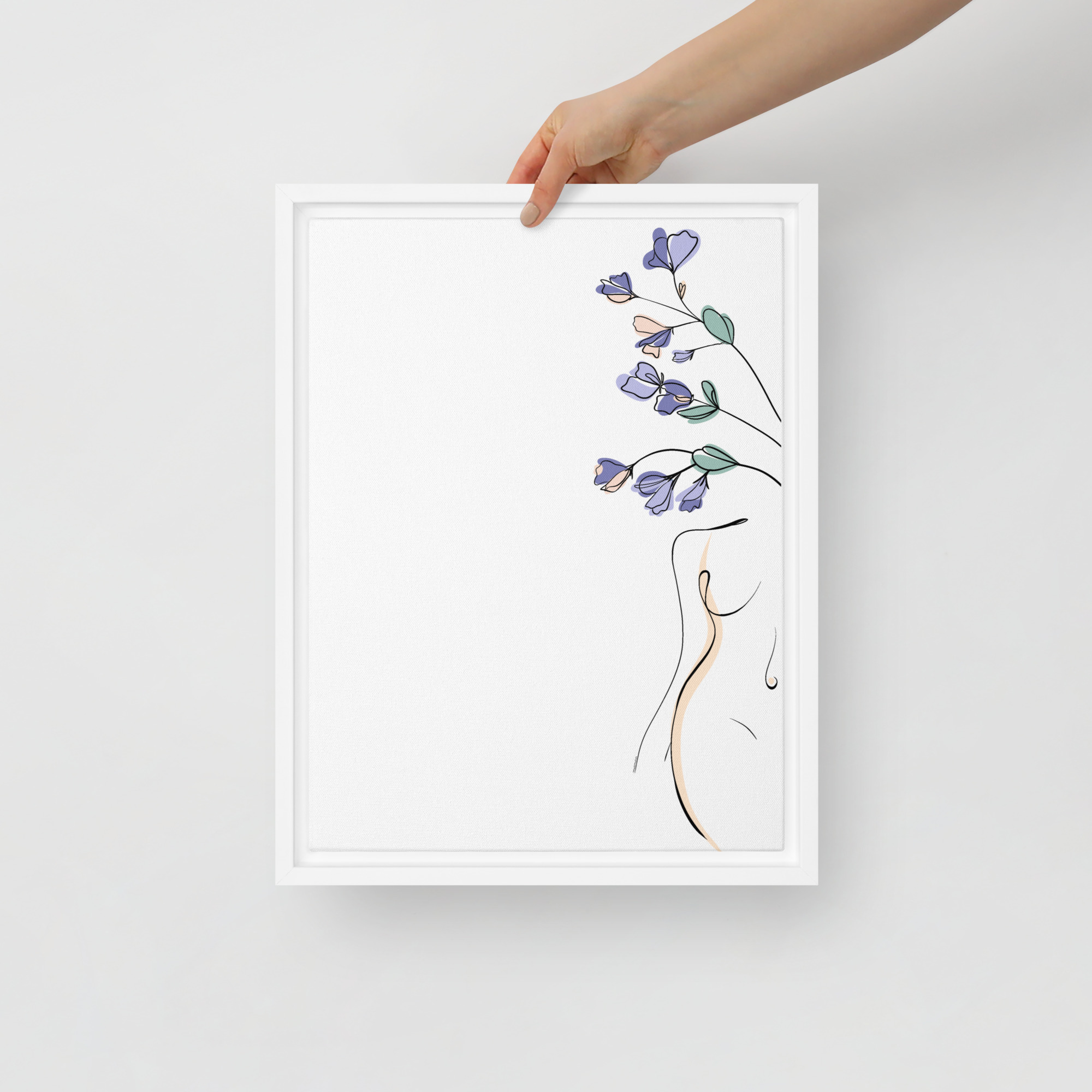 Corps Fleuri Toile encadrée