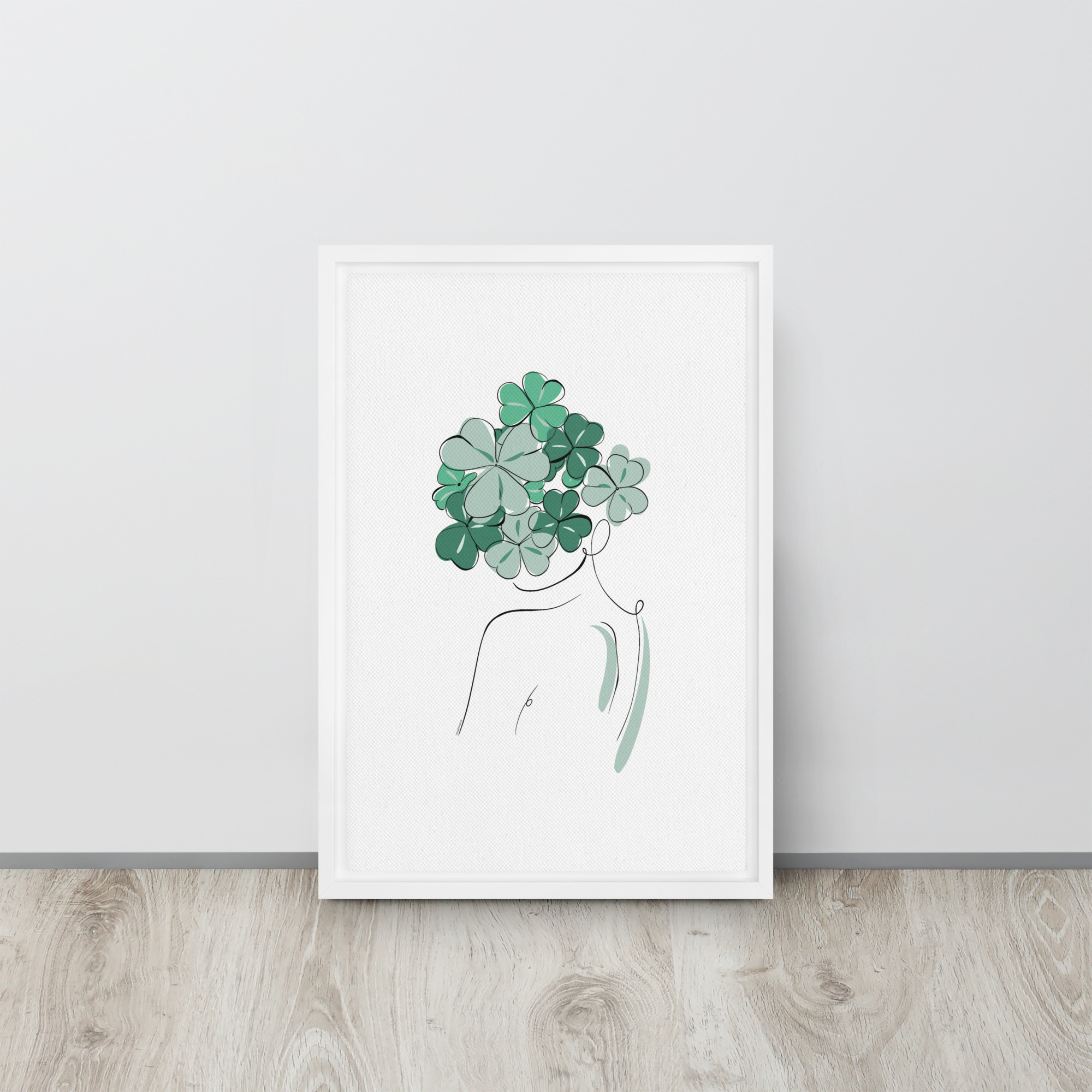 Femme Trèfle Toile encadrée - Image 16