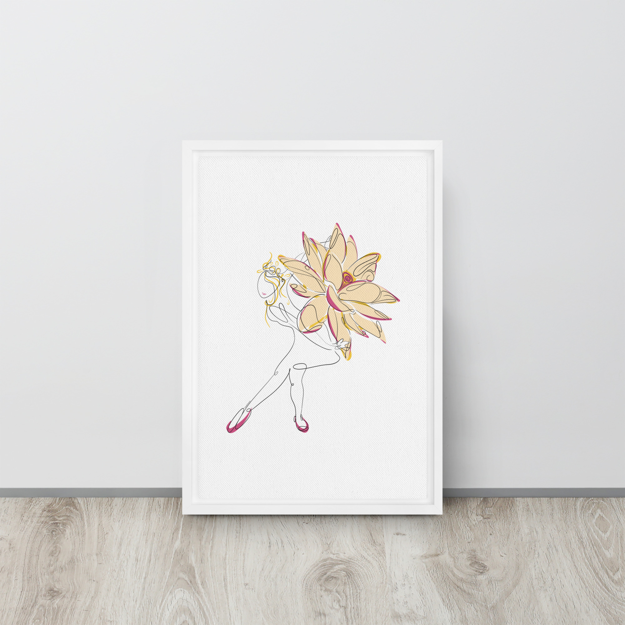 Danseuse Lotus Toile encadrée - Image 18