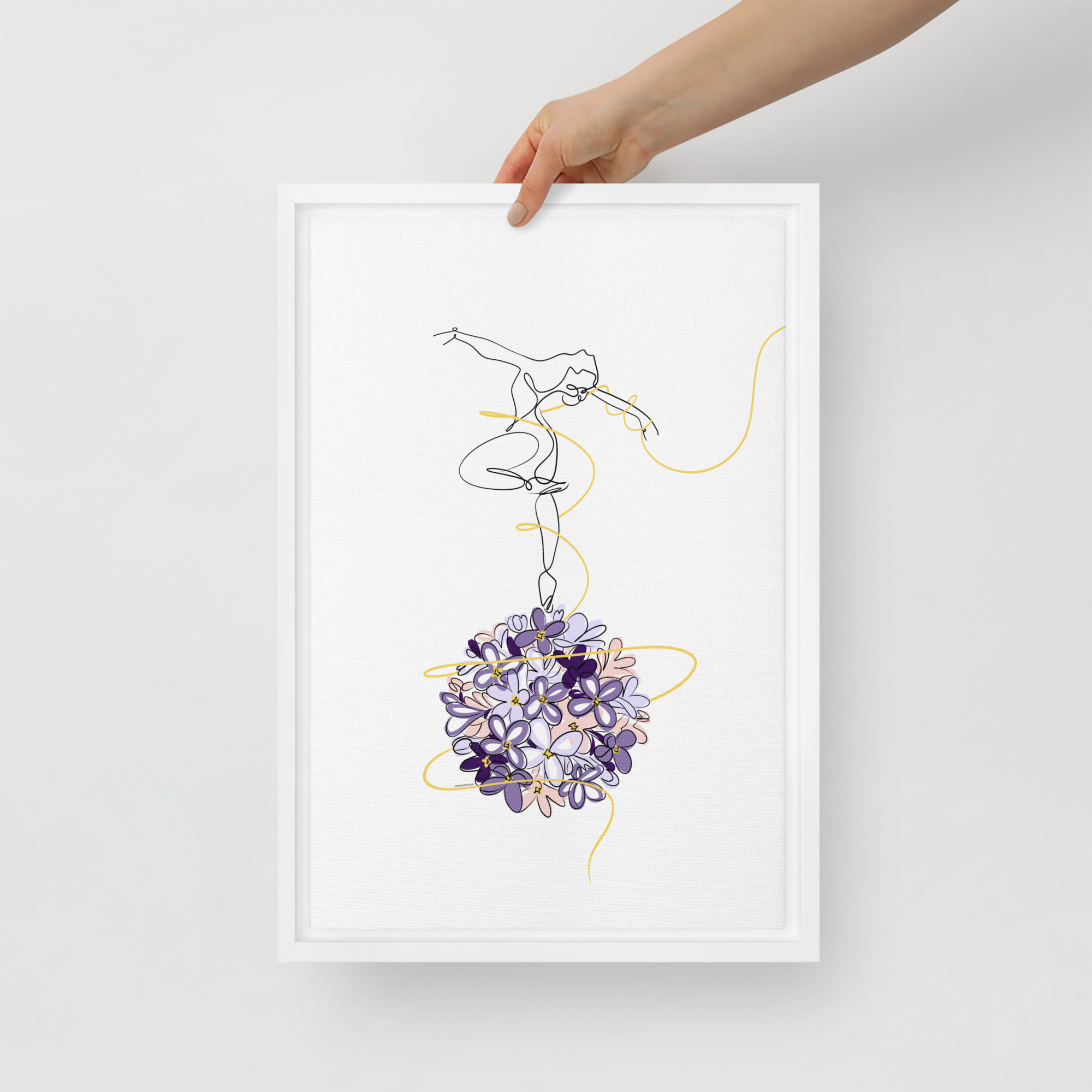 Danseuse Lilas Toile encadrée - Image 15