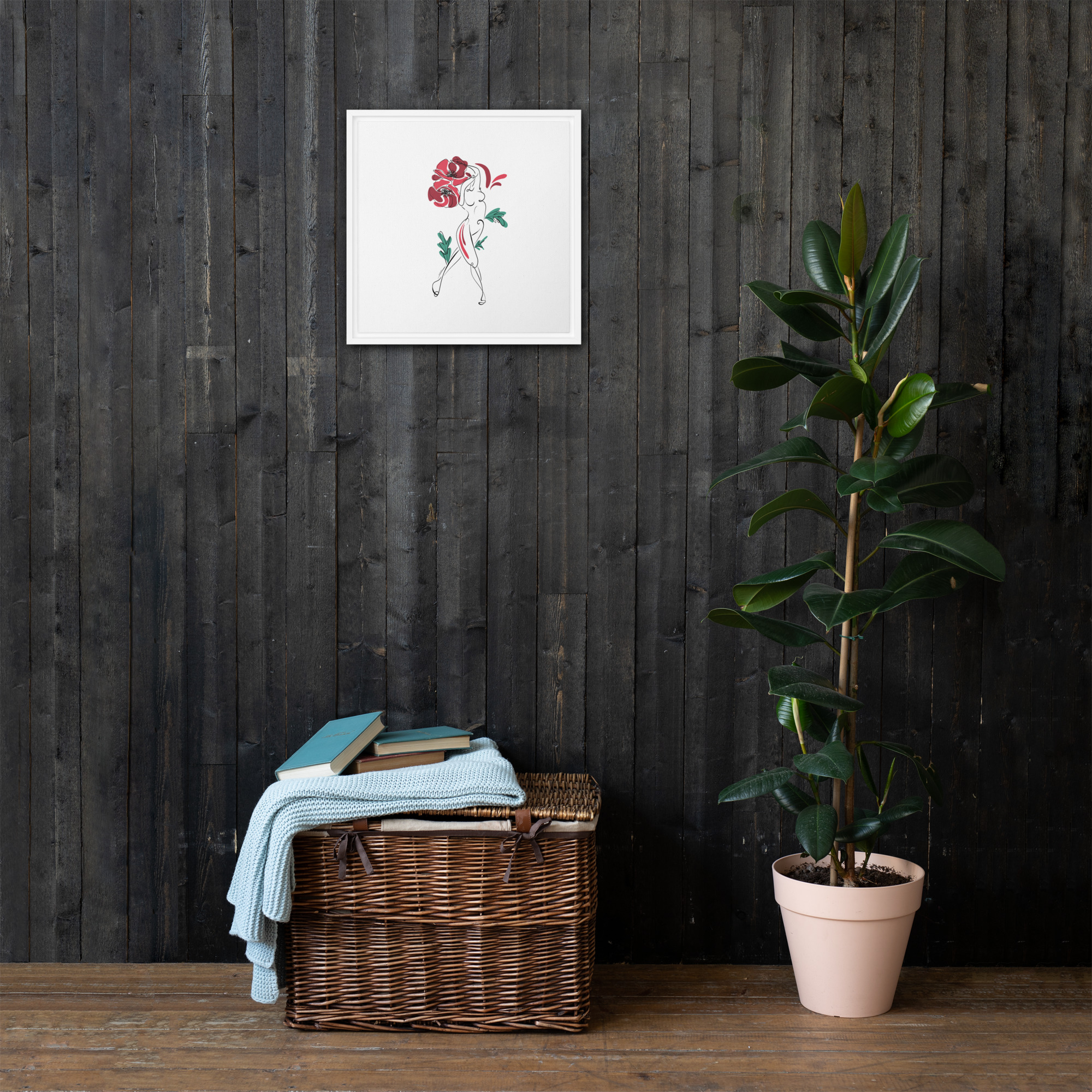 Femme Coquelicot Toile encadrée - Image 16