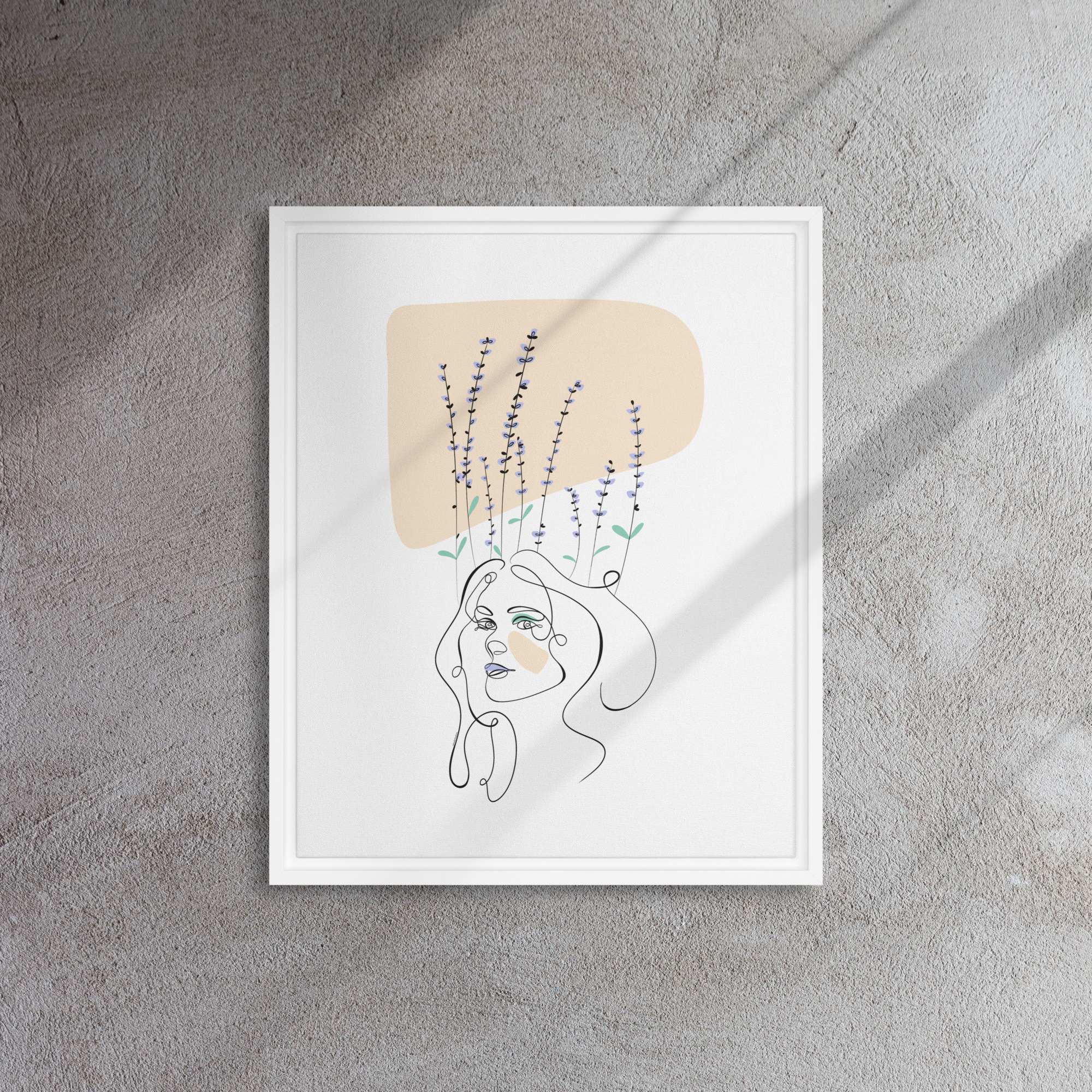 Femme Lavande Toile encadrée - Image 21