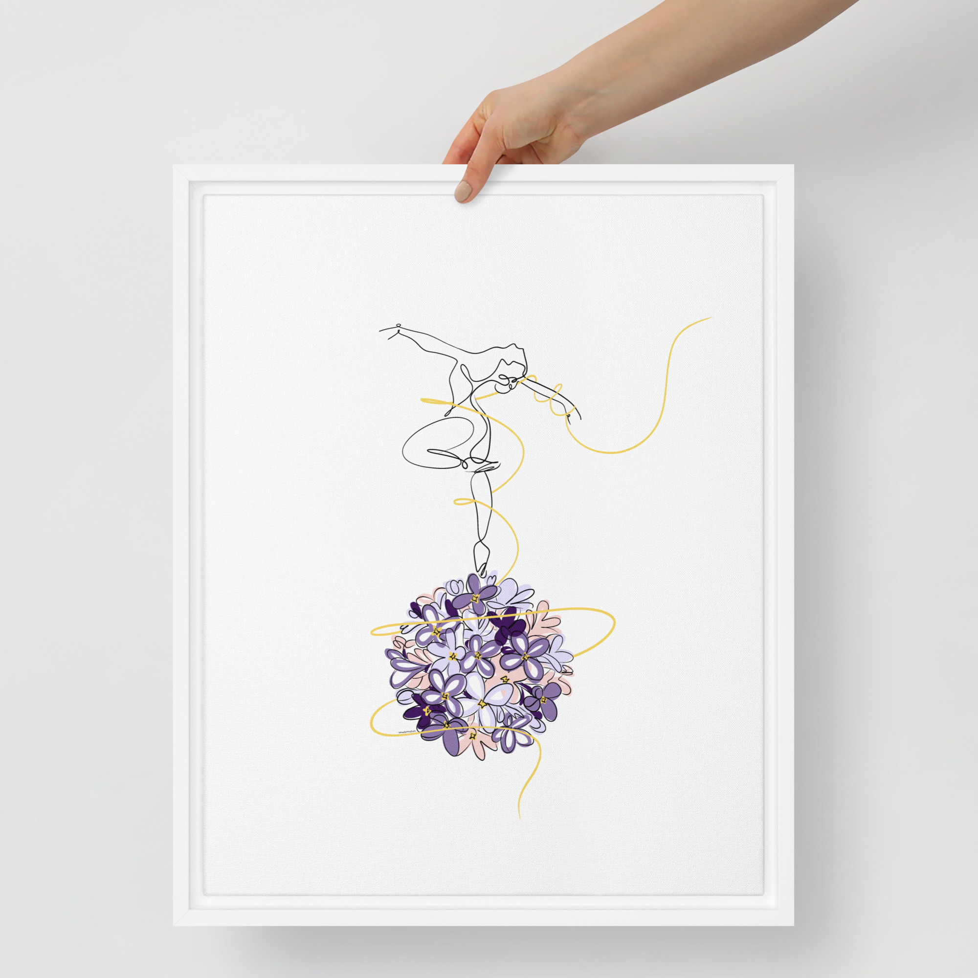 Danseuse Lilas Toile encadrée - Image 17