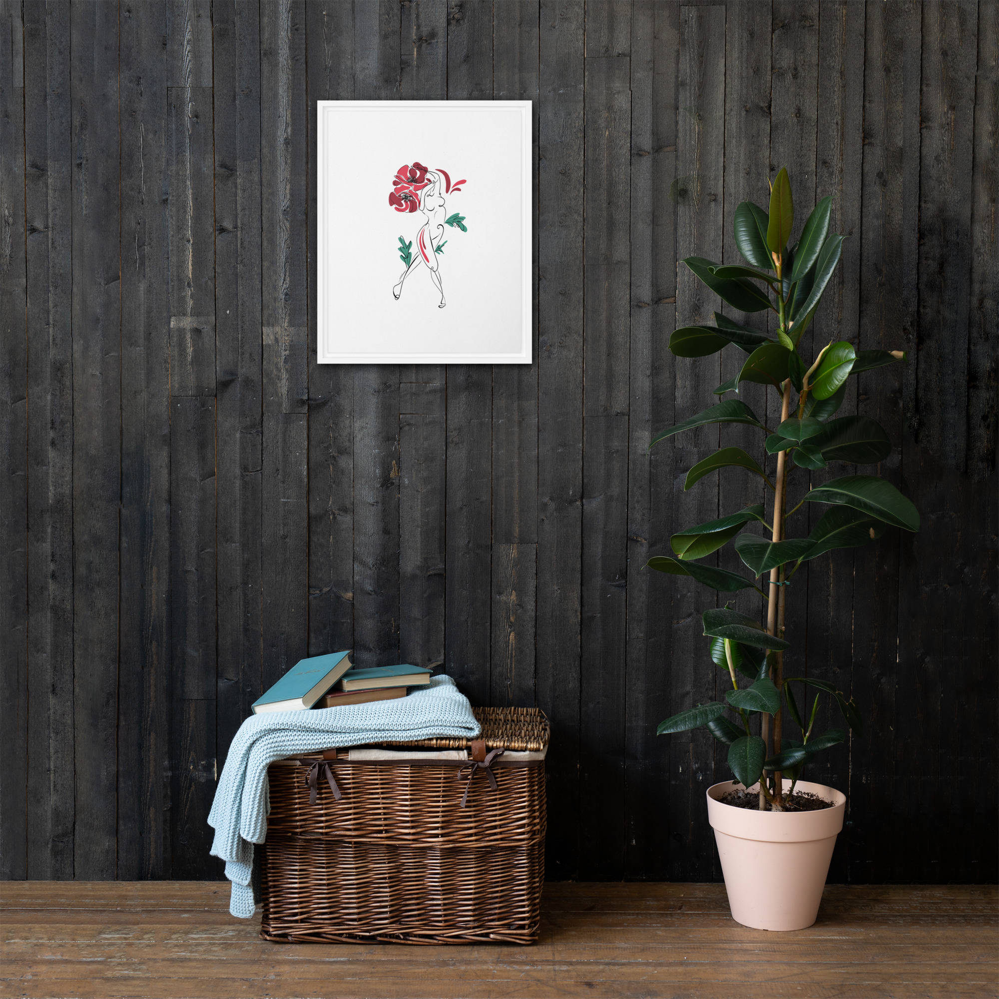 Femme Coquelicot Toile encadrée - Image 17