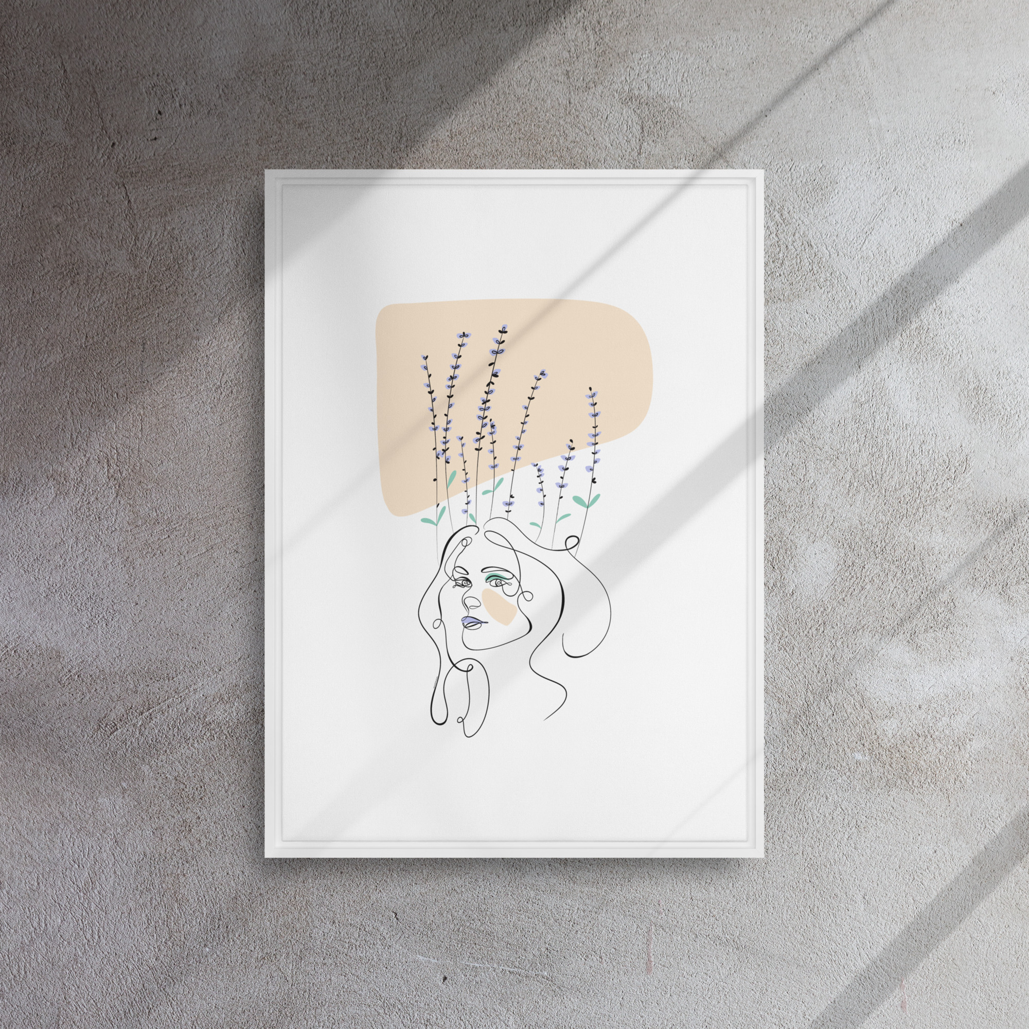 Femme Lavande Toile encadrée - Image 23