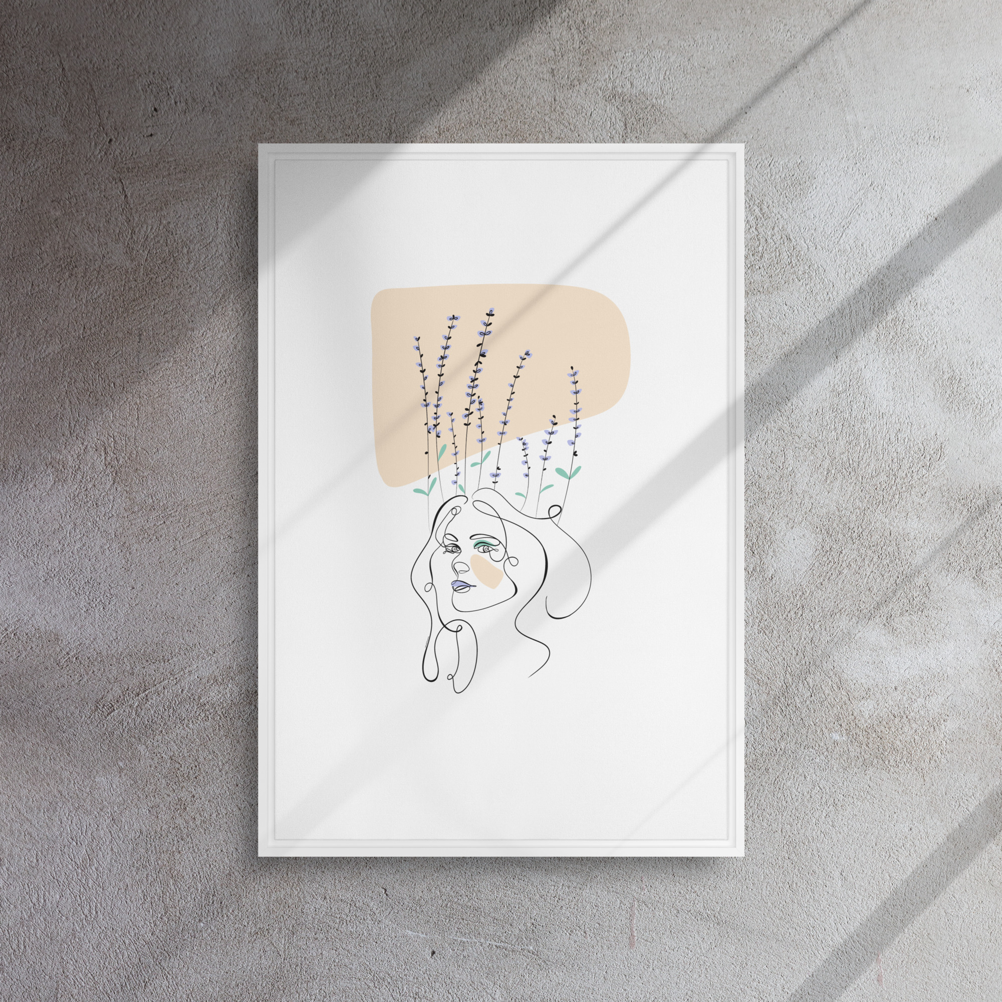 Femme Lavande Toile encadrée - Image 24