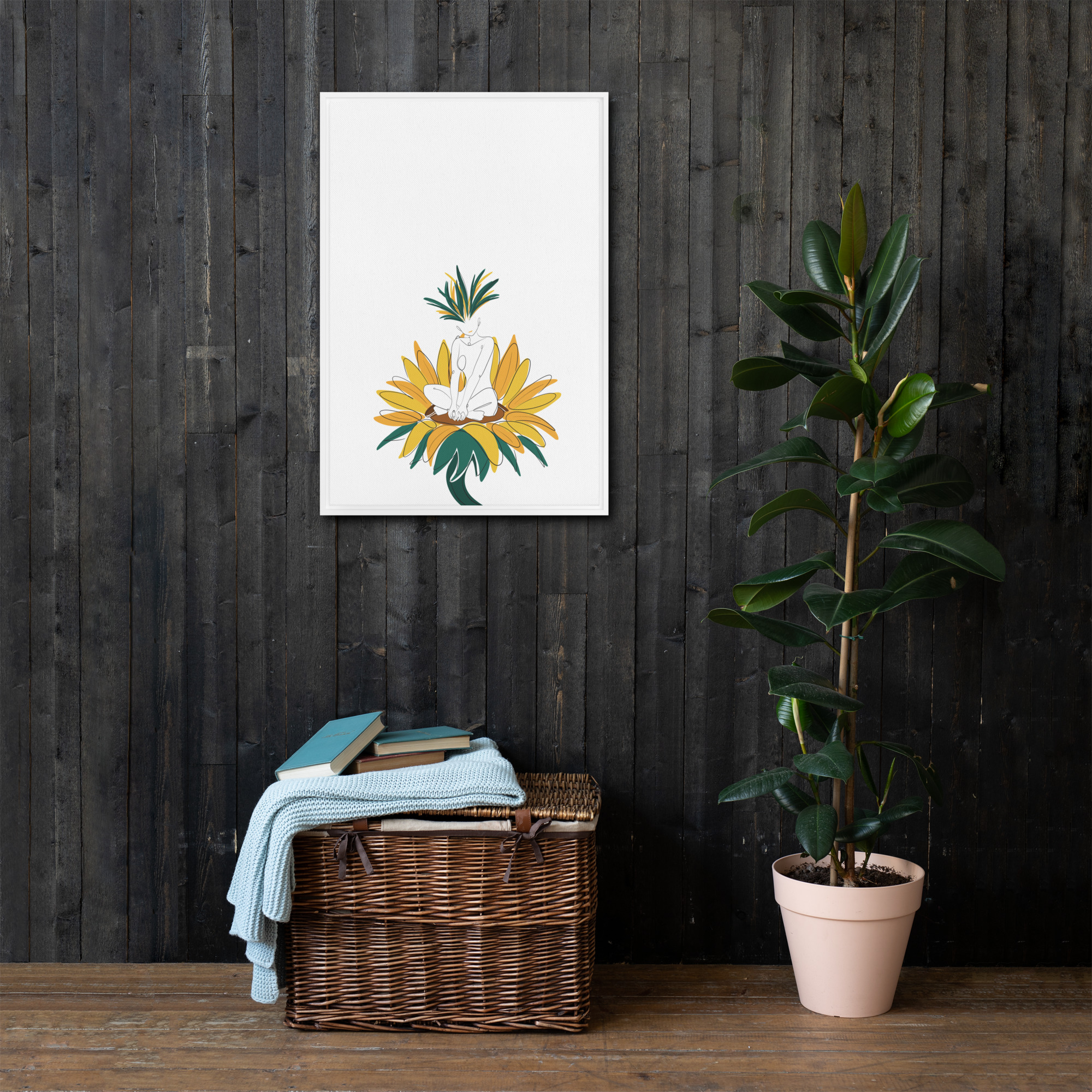 Corps Tournesol Toile encadrée - Image 24