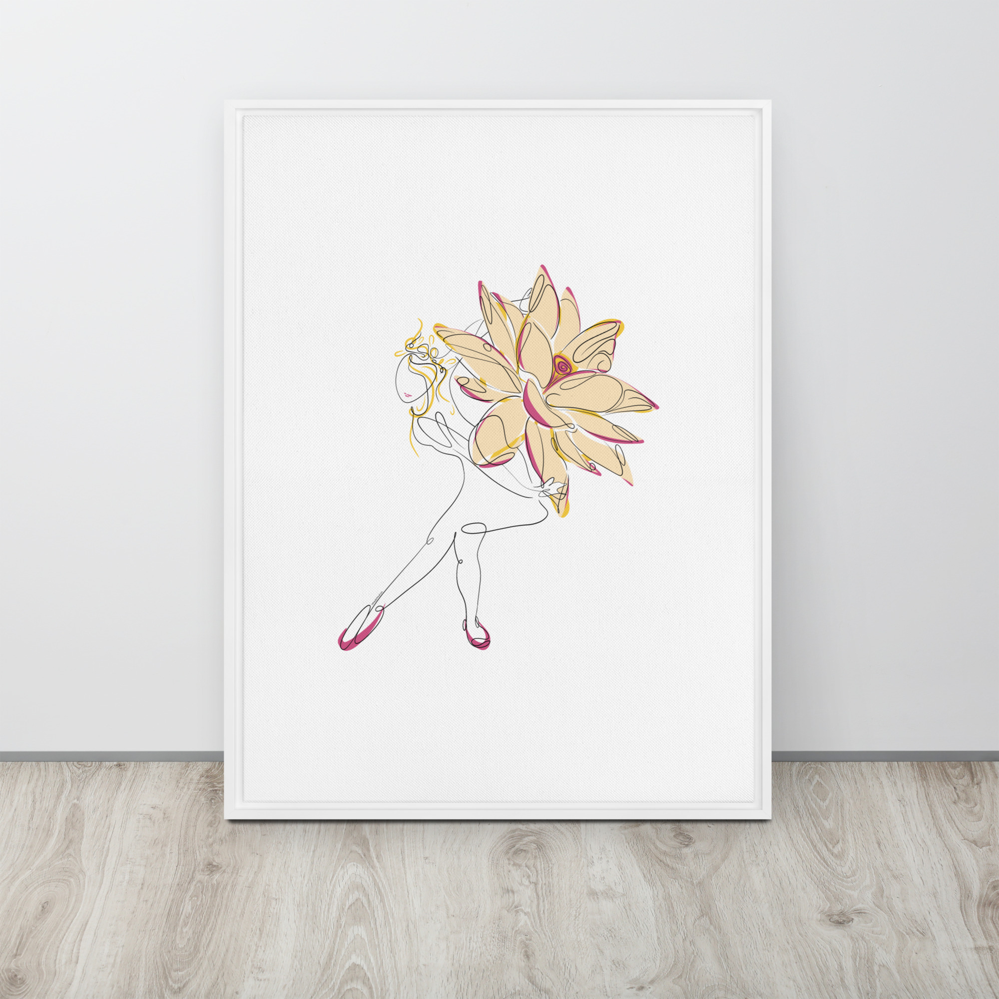 Danseuse Lotus Toile encadrée - Image 24