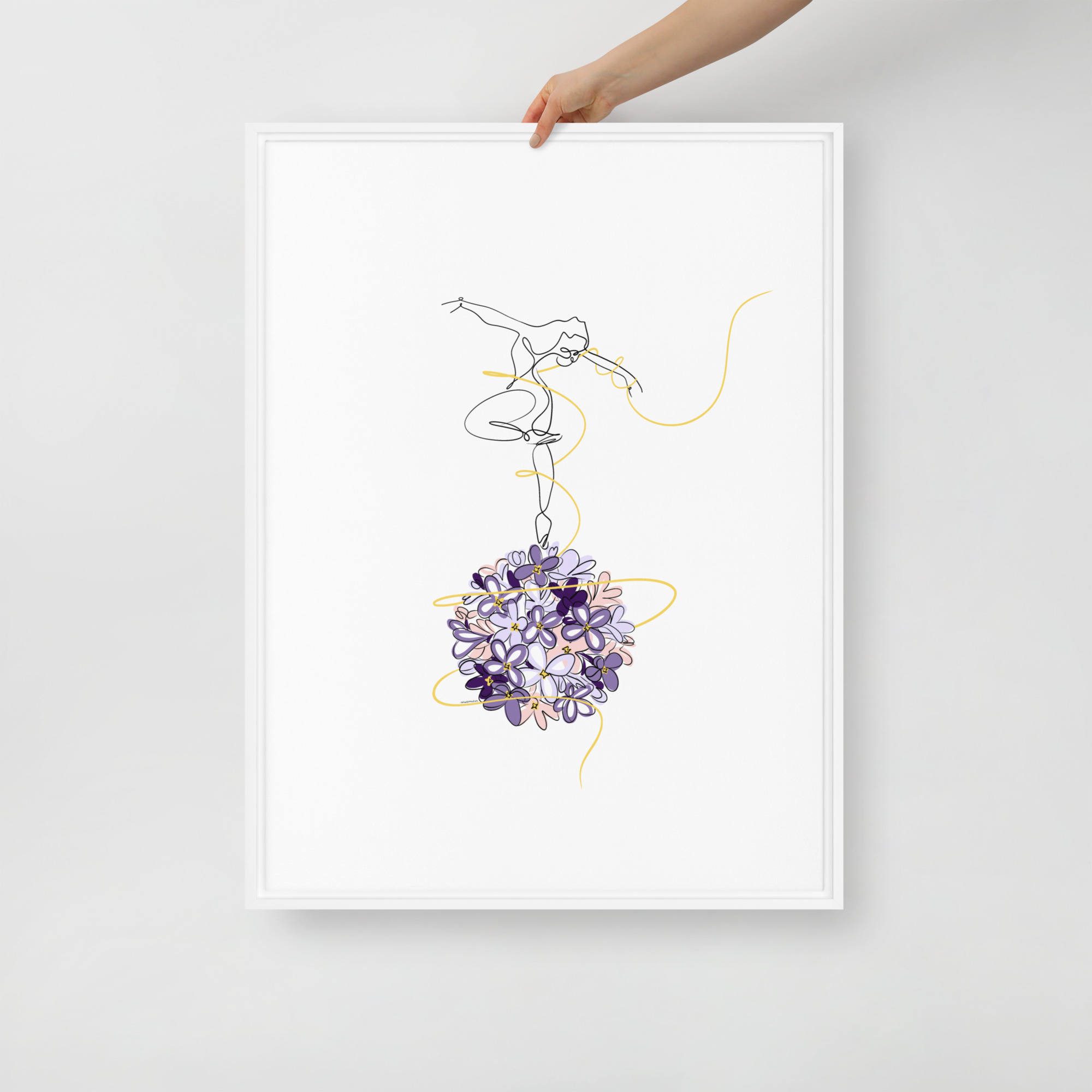 Danseuse Lilas Toile encadrée - Image 18