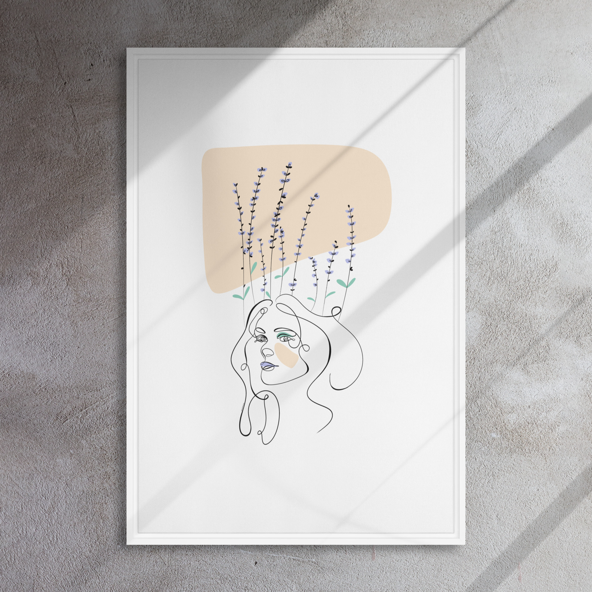 Femme Lavande Toile encadrée - Image 26