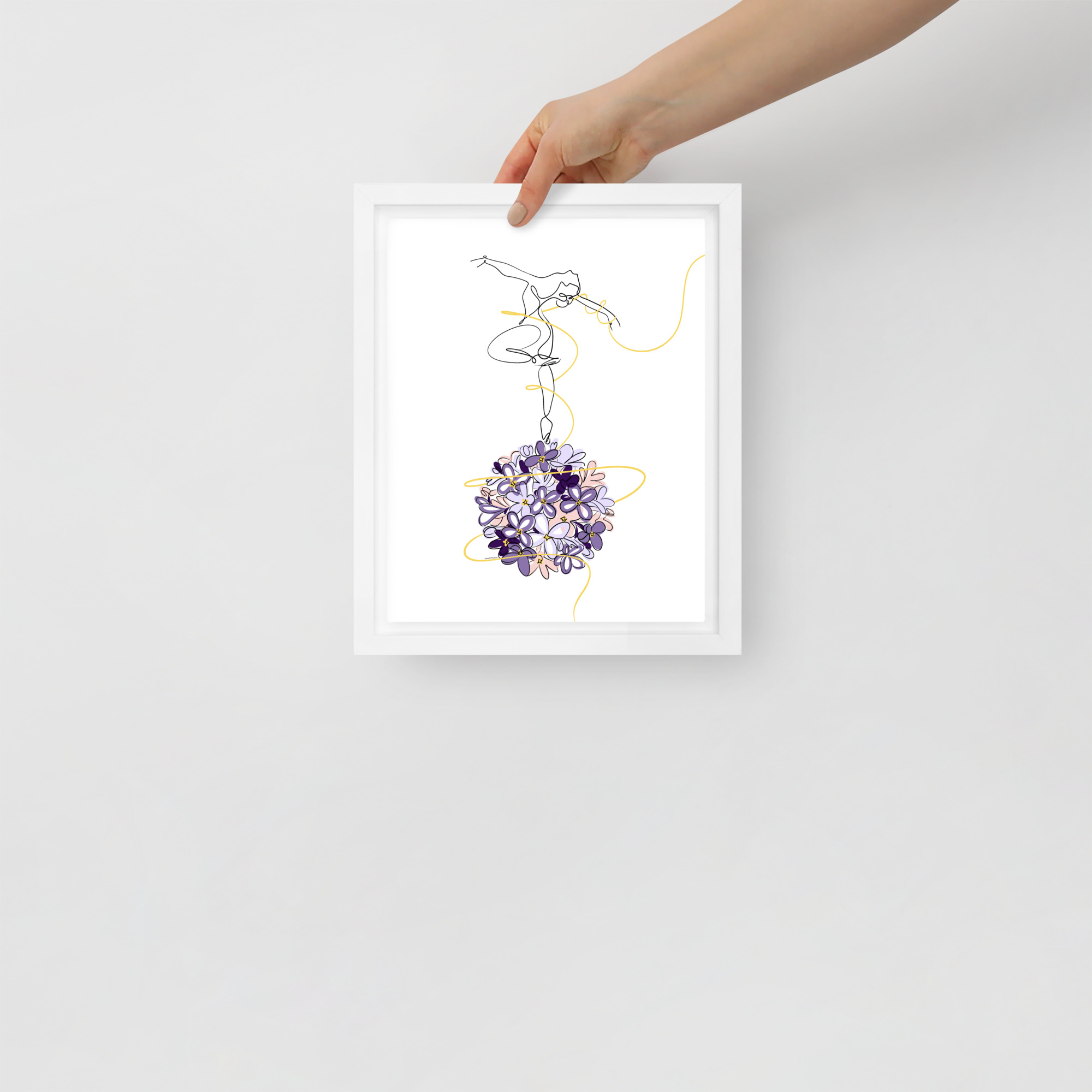 Danseuse Lilas Toile encadrée - Image 11