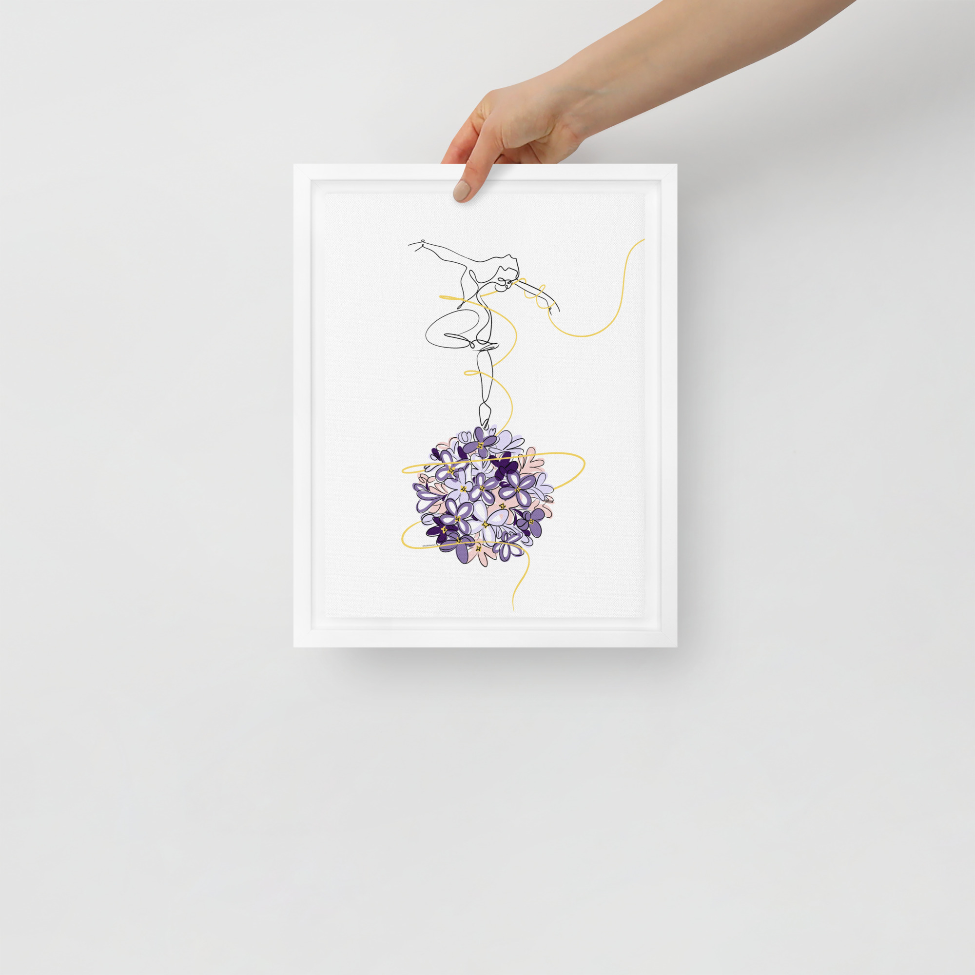 Danseuse Lilas Toile encadrée - Image 12