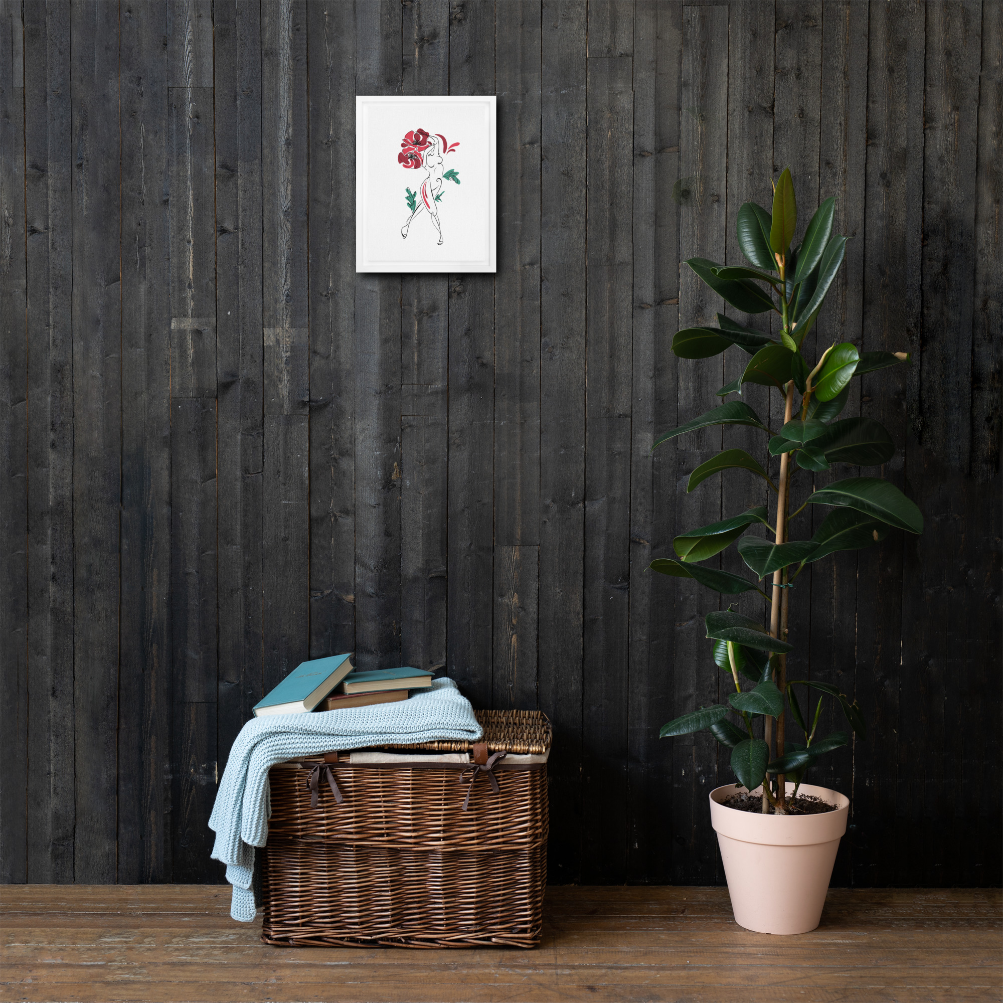 Femme Coquelicot Toile encadrée - Image 11