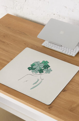 Femme Trèfle Tapis de souris
