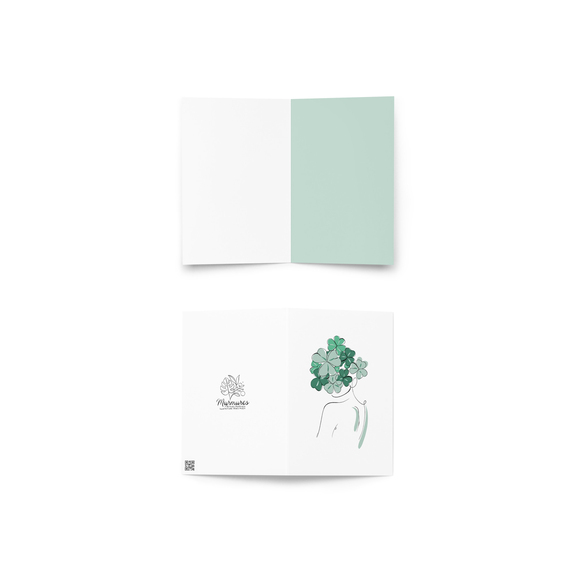 Femme Trèfle Carte de vœux - Image 2