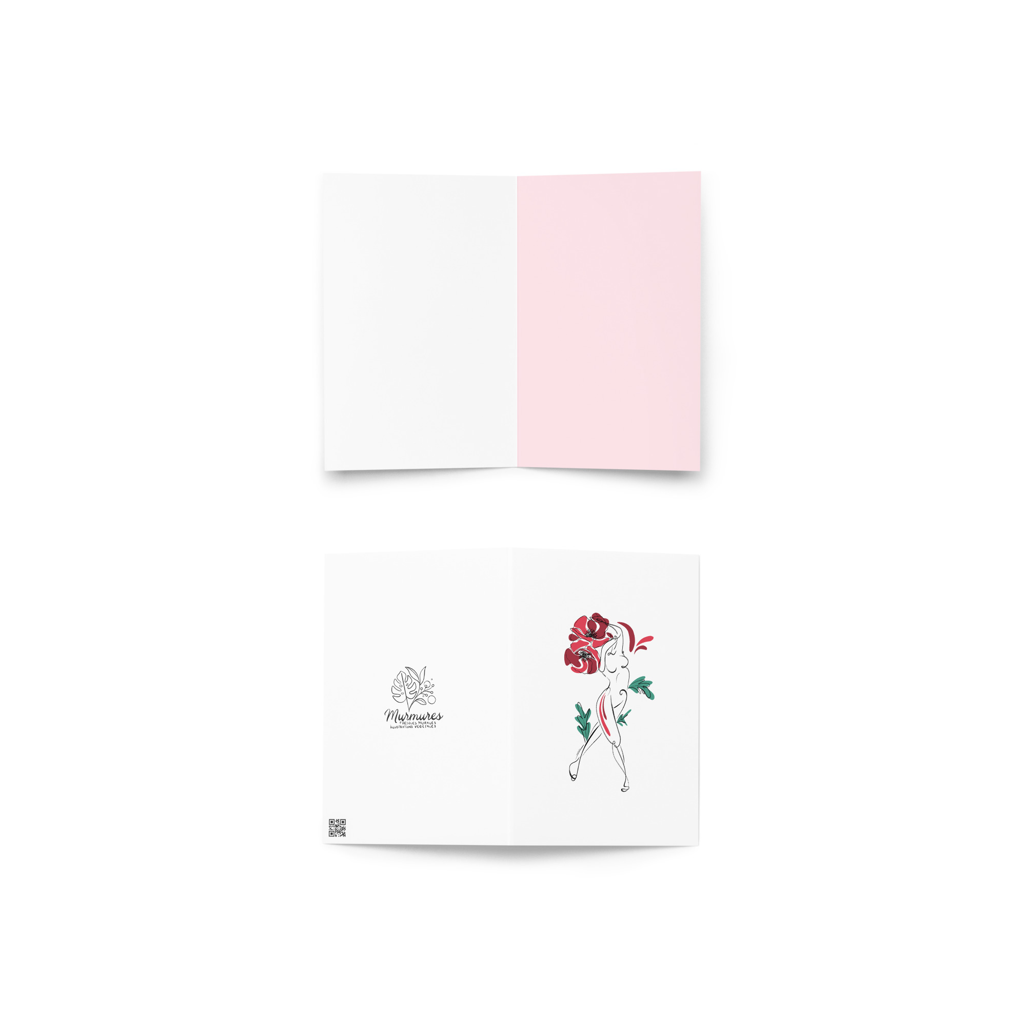 Femme Coquelicot Carte de vœux - Image 2