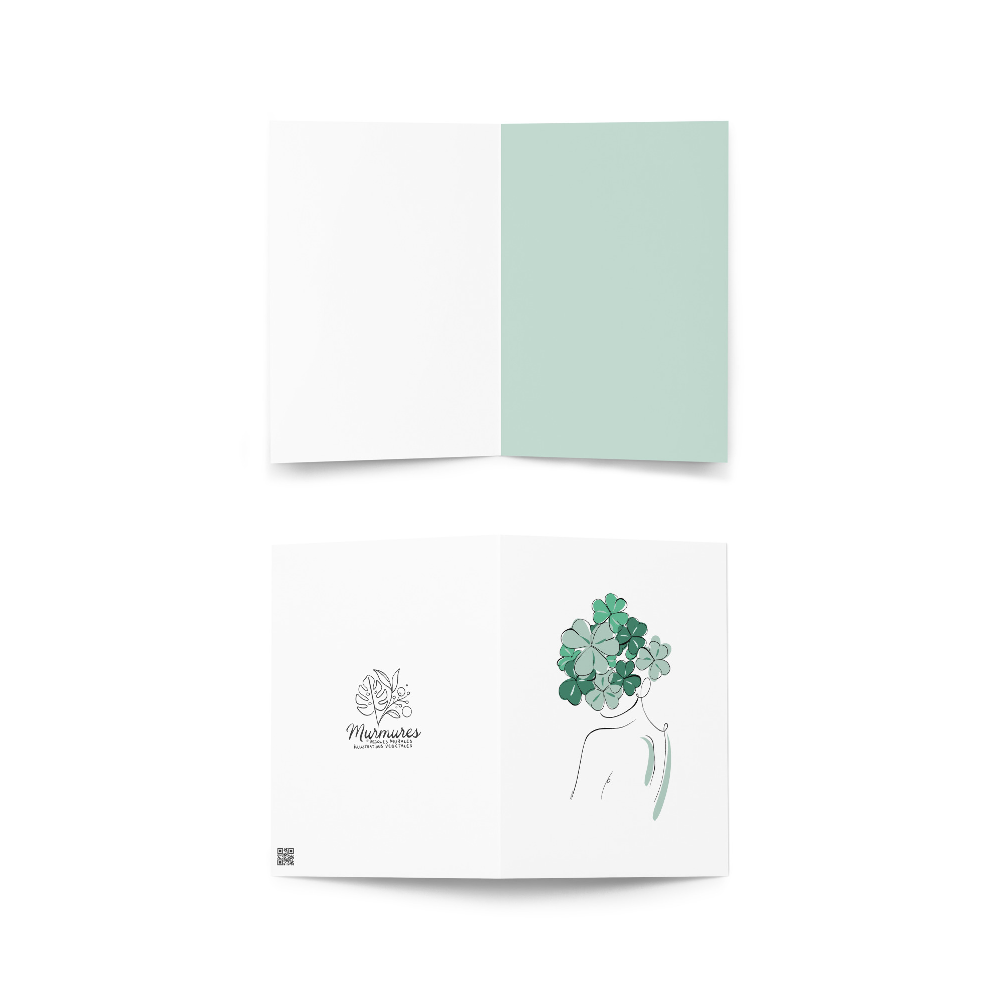 Femme Trèfle Carte de vœux - Image 3