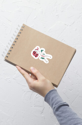 Femme Coquelicot Autocollant