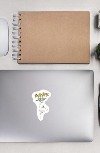 Femme Jonquille Autocollant