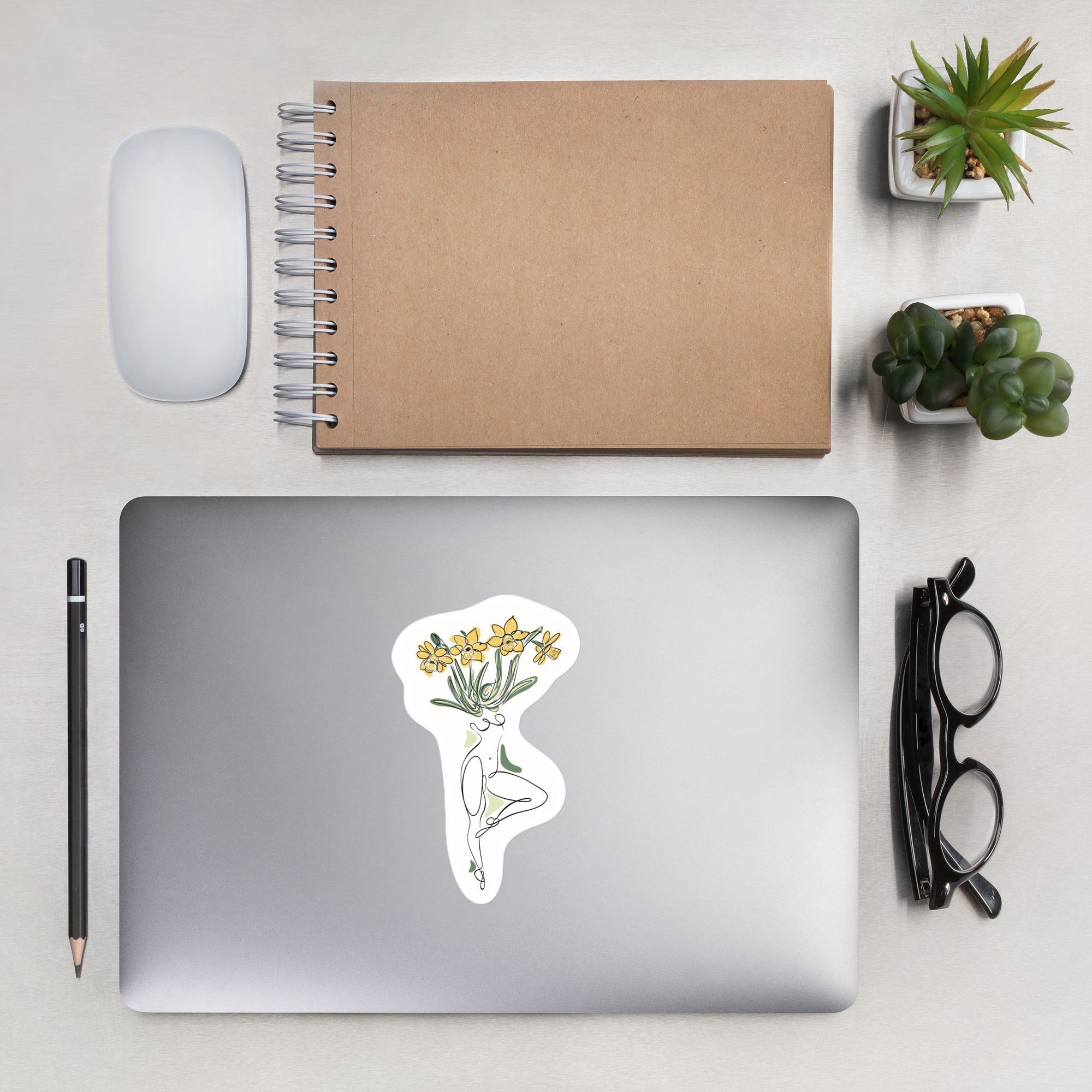 Femme Jonquille Autocollant - Image 7