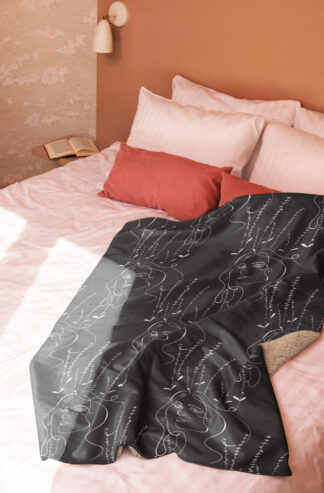 Femme Lavande NEGATIF Couverture sherpa