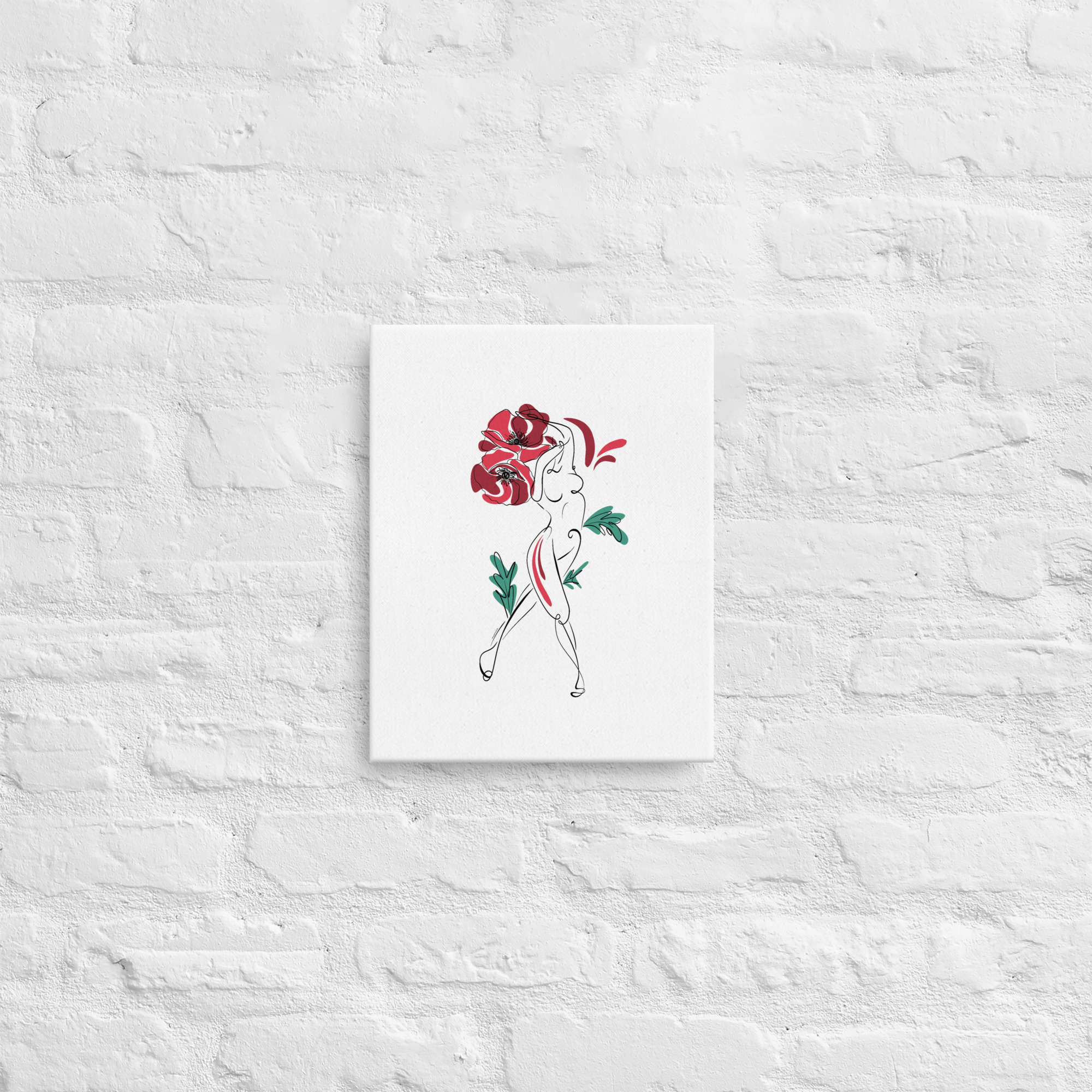 Femme Coquelicot Toile fine - Image 7