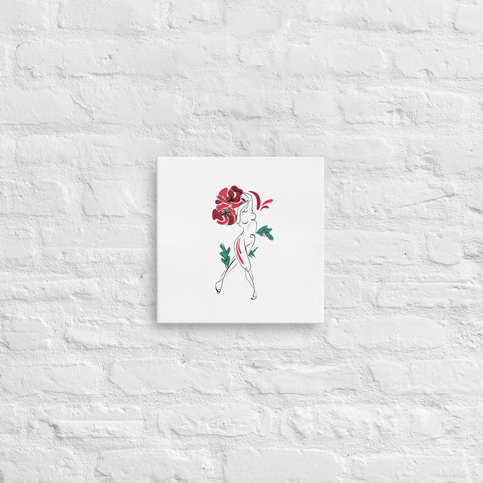 Femme Coquelicot Toile fine - Image 2