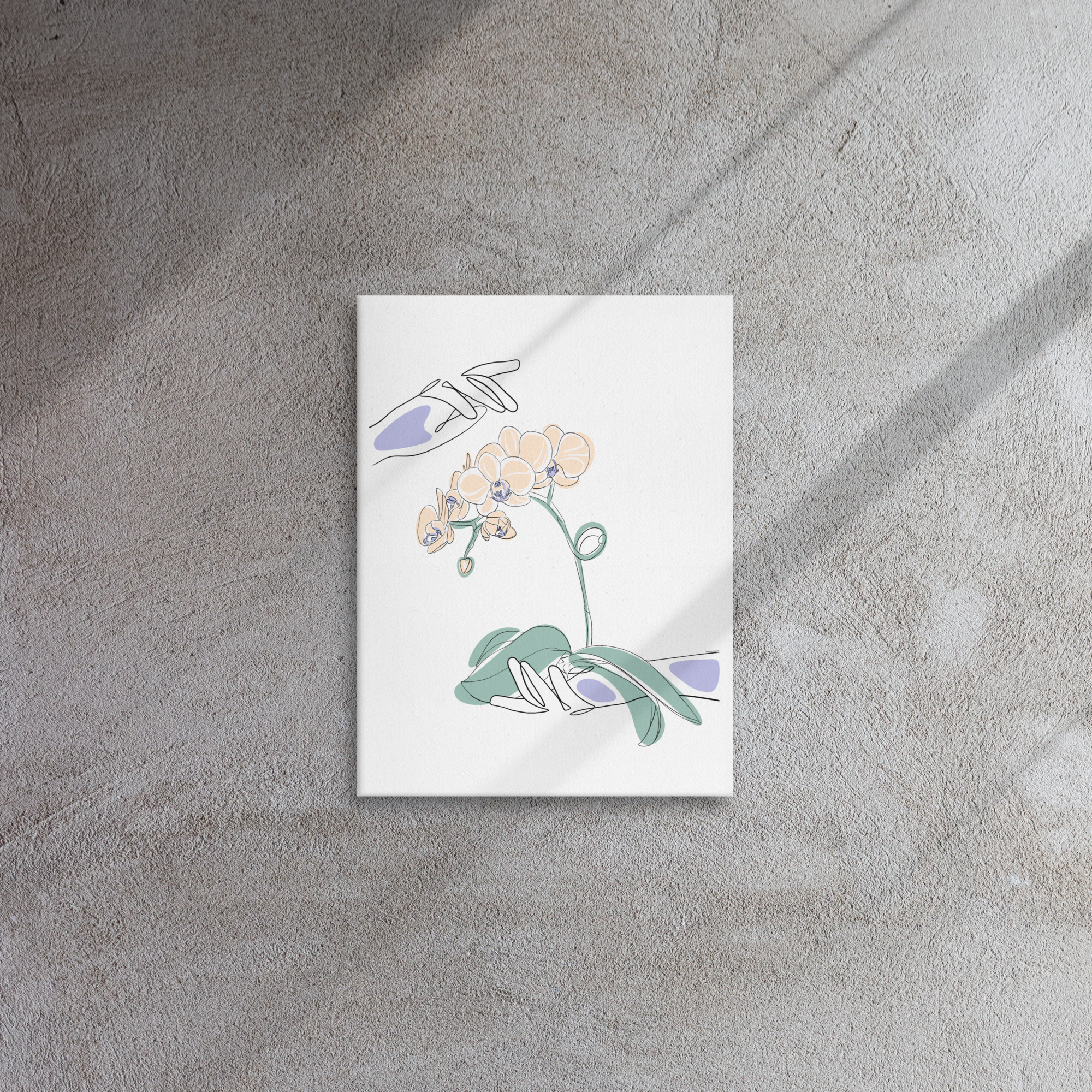 Mains Orchidées Toile fine - Image 3