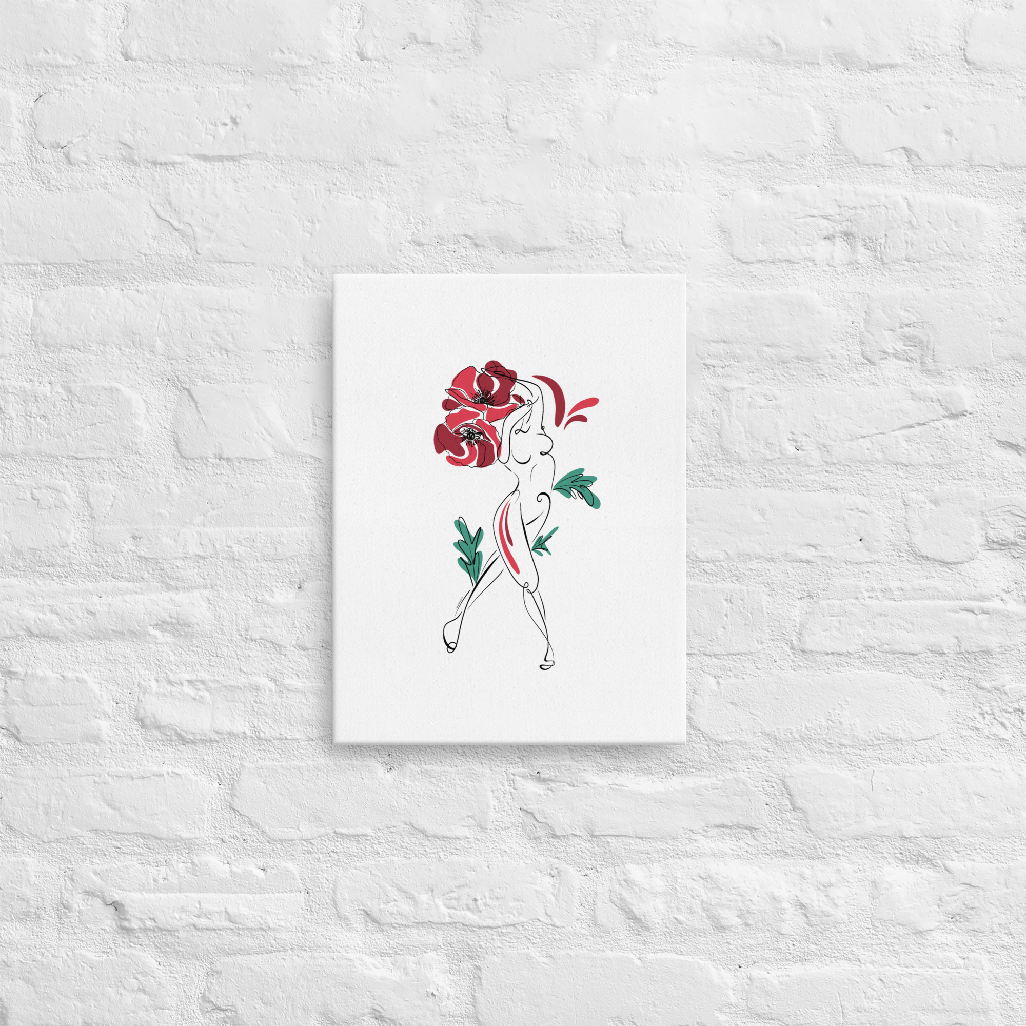 Femme Coquelicot Toile fine - Image 3