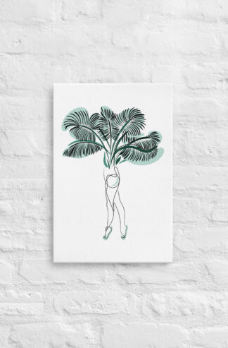 Femme Palmier Toile fine