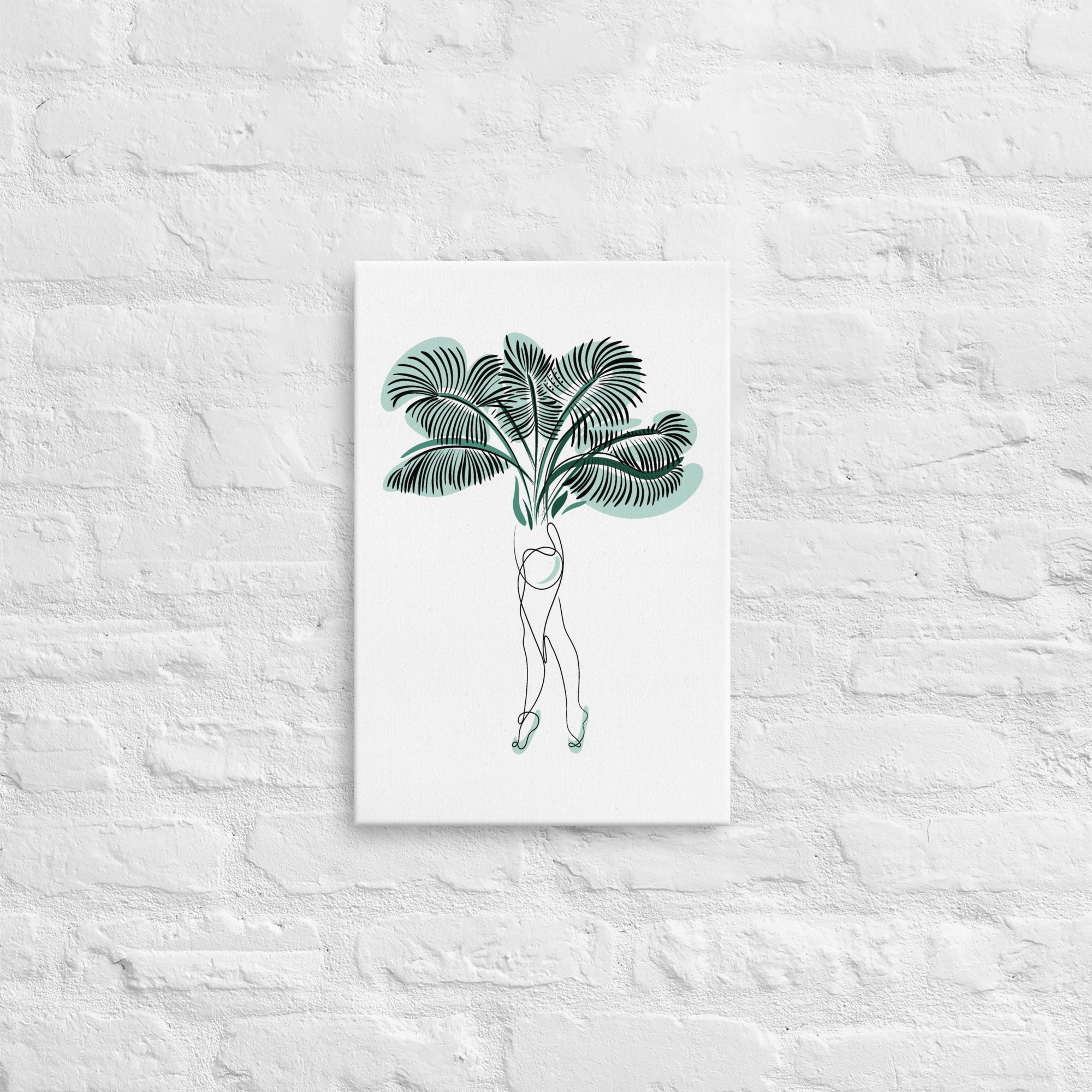 Femme Palmier Toile fine