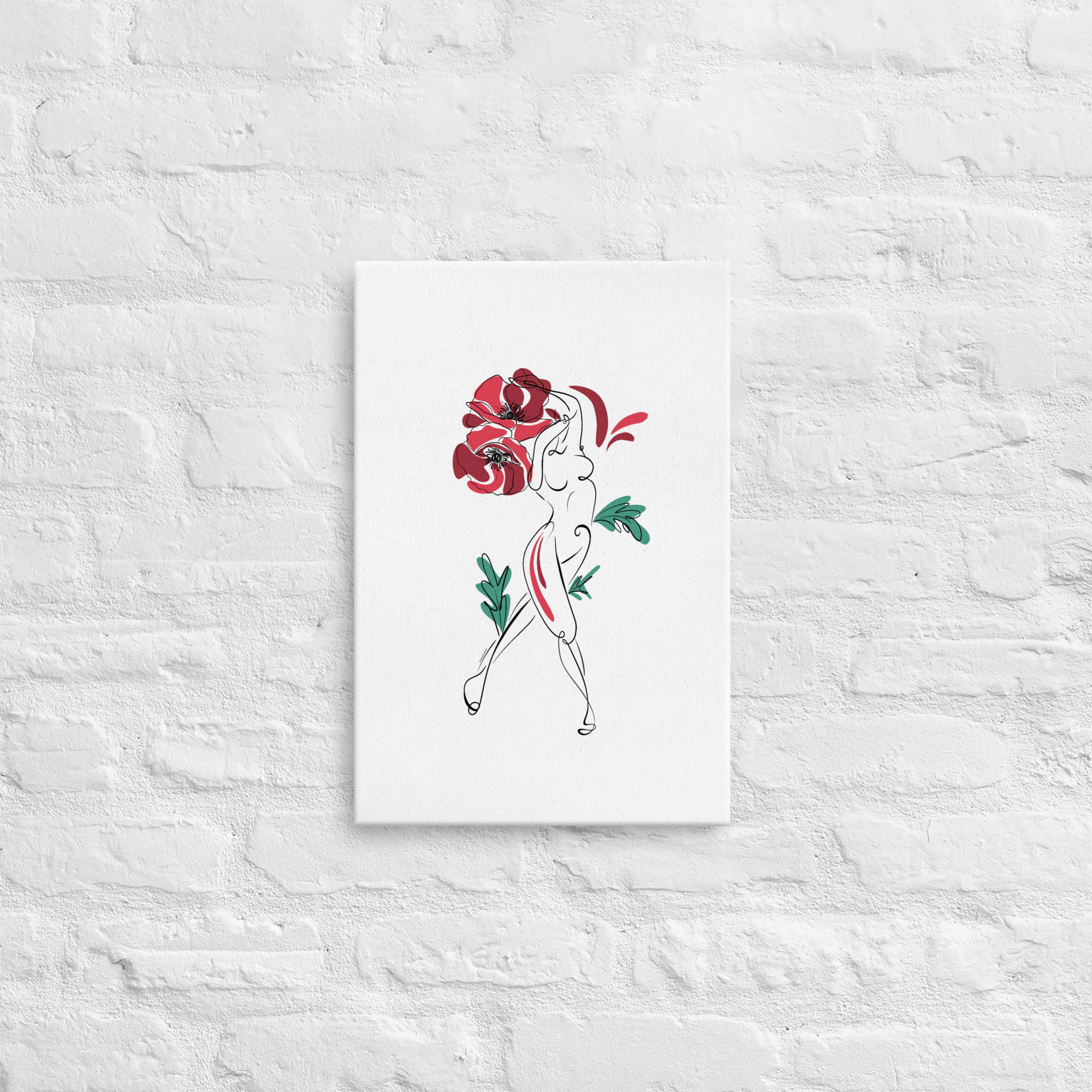 Femme Coquelicot Toile fine - Image 8