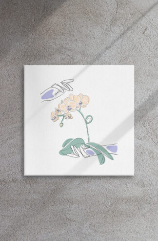Mains Orchidées Toile fine